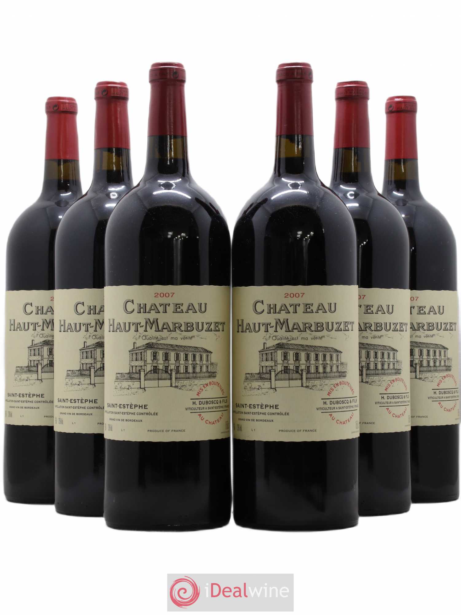 Château Haut Marbuzet 2007 - Lot de 6 magnums - 0