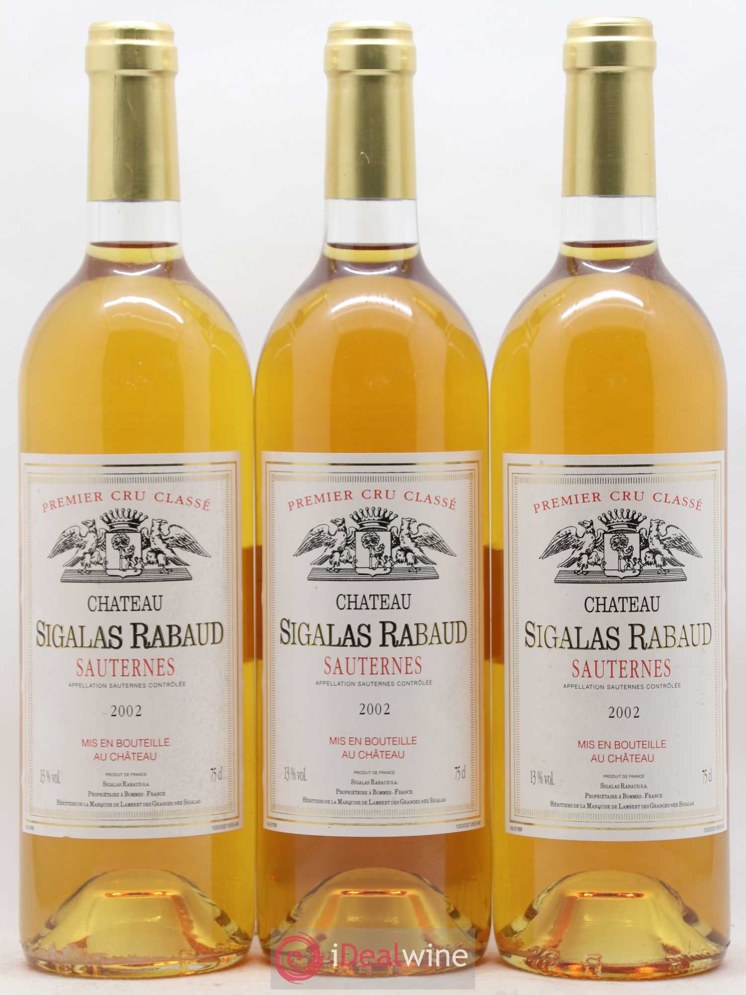 Château Sigalas Rabaud 1er Grand Cru Classé 2002 - Lotto di 6 bottiglie - 1