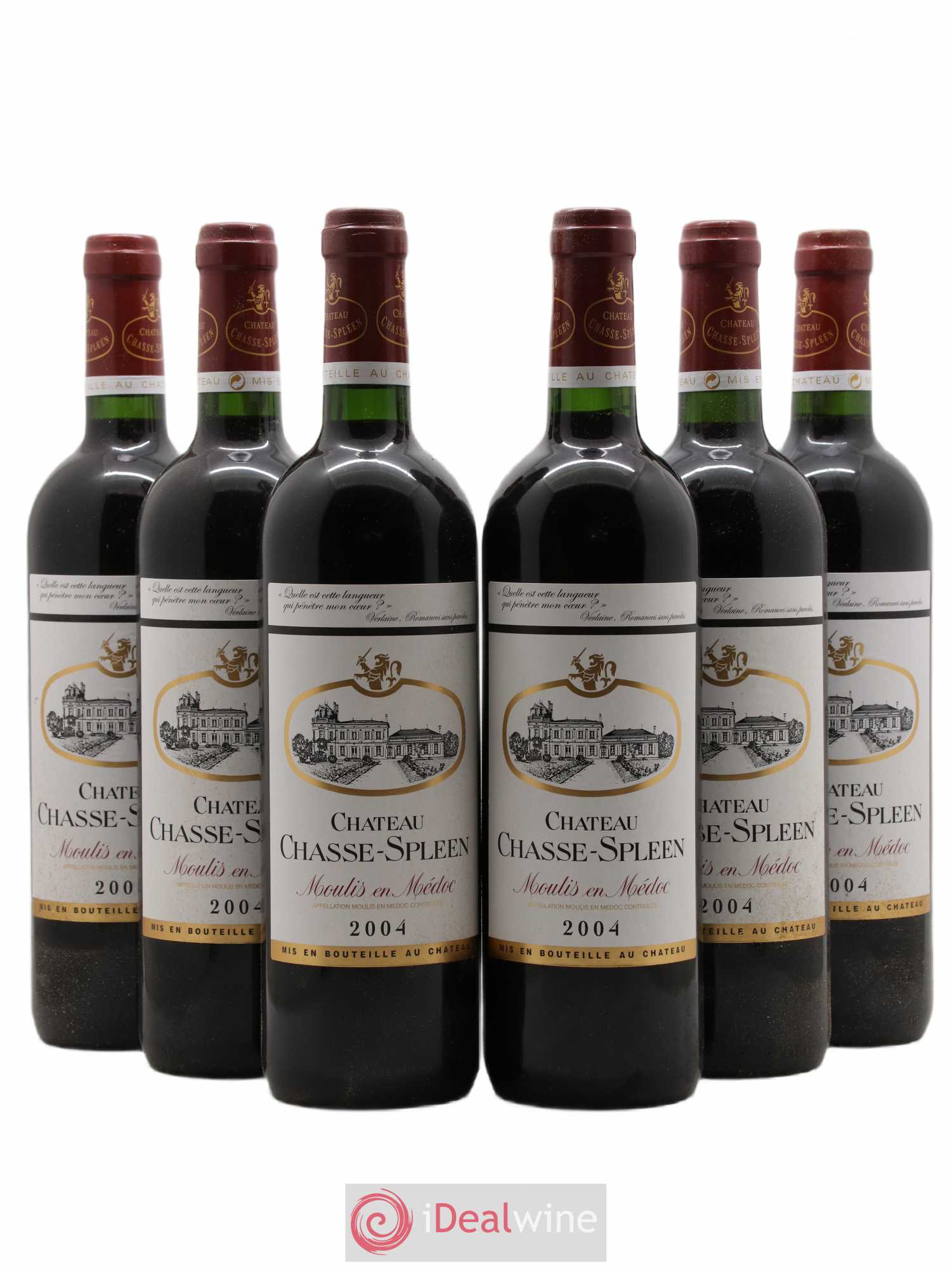 Château Chasse Spleen 2004 - Lot de 6 bouteilles - 0