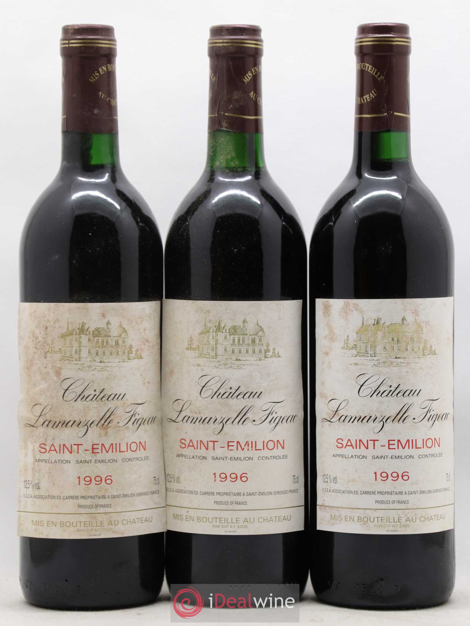 Saint-Émilion Château Lamarzelle Figeac 1996 - Lot de 6 bouteilles - 1