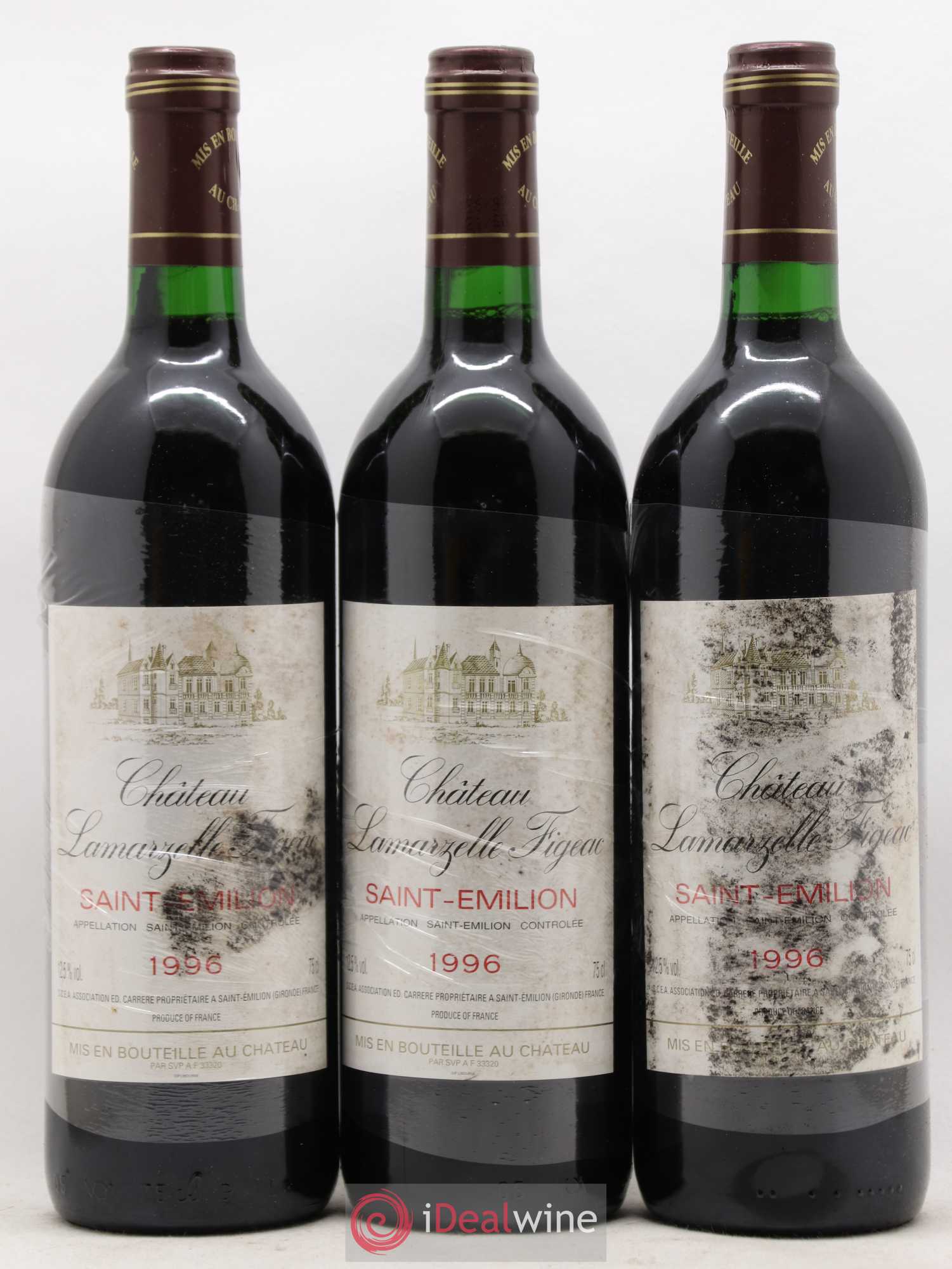 Saint-Émilion Château Lamarzelle Figeac 1996 - Lot de 6 bouteilles - 1