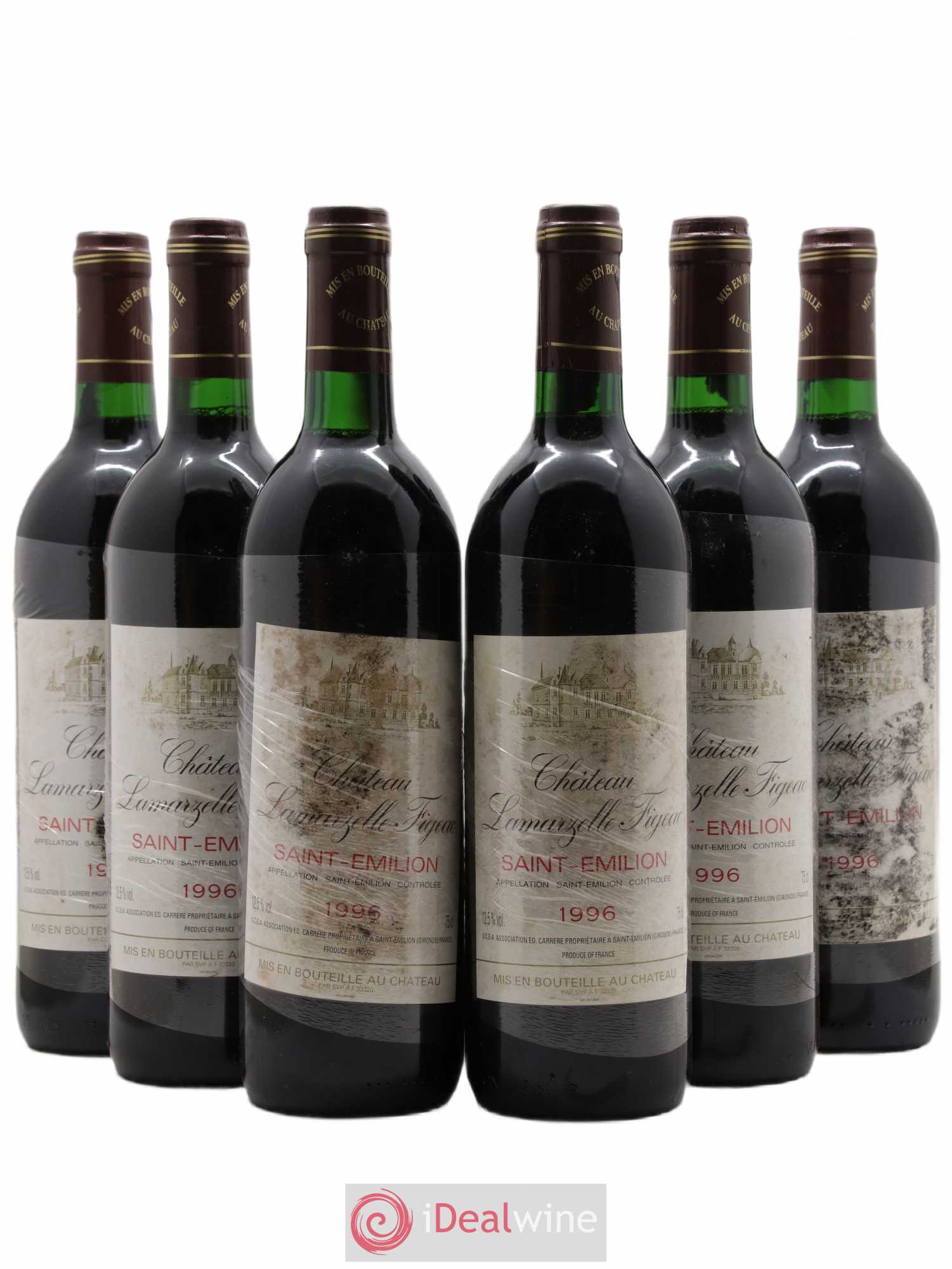 Saint-Émilion Château Lamarzelle Figeac 1996 - Lot de 6 bouteilles - 0