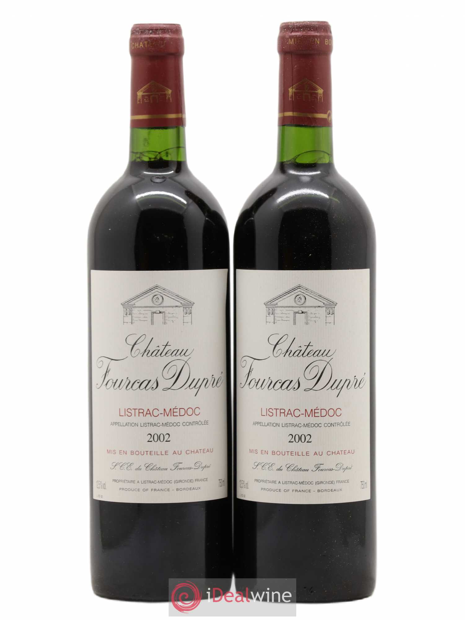 Château Fourcas Dupré 2002 - Lot de 2 bouteilles - 0