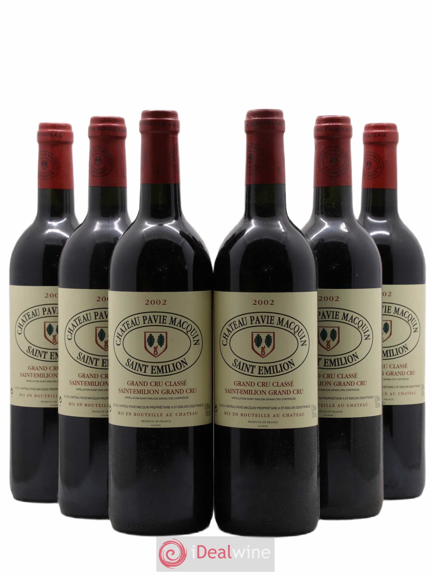 Château Pavie Macquin 1er Grand Cru Classé B 2002 - Lot de 6 bouteilles - 0