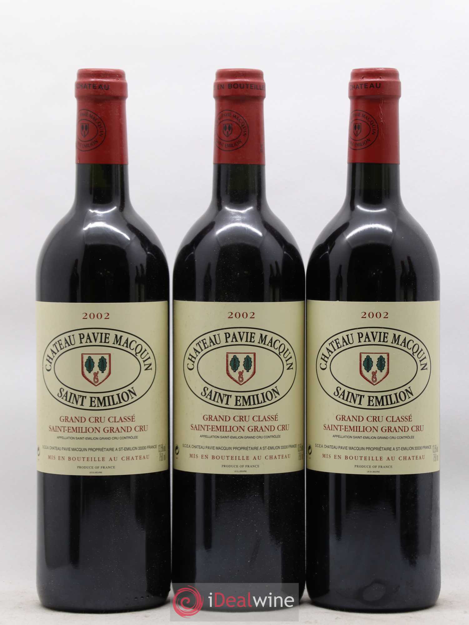 Château Pavie Macquin 1er Grand Cru Classé B 2002 - Lot de 6 bouteilles - 1