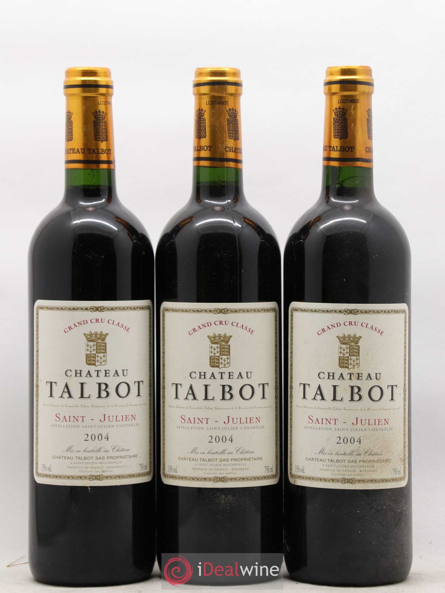 Château Talbot 4ème Grand Cru Classé 2004 - Lot de 12 bouteilles - 2
