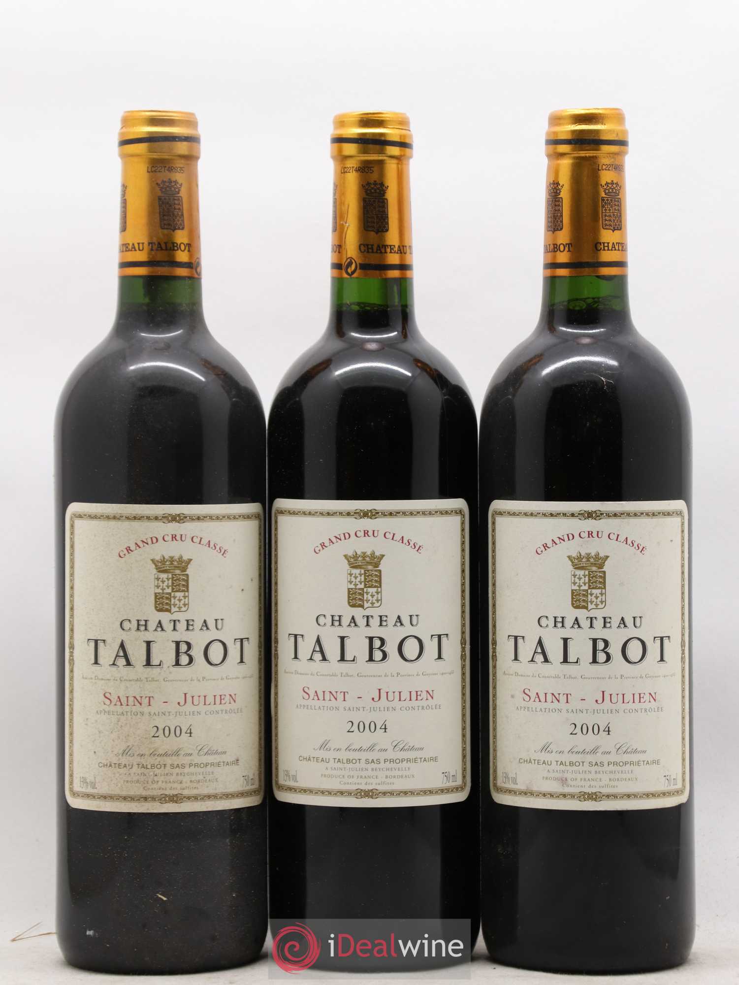 Château Talbot 4ème Grand Cru Classé 2004 - Lot de 12 bouteilles - 3