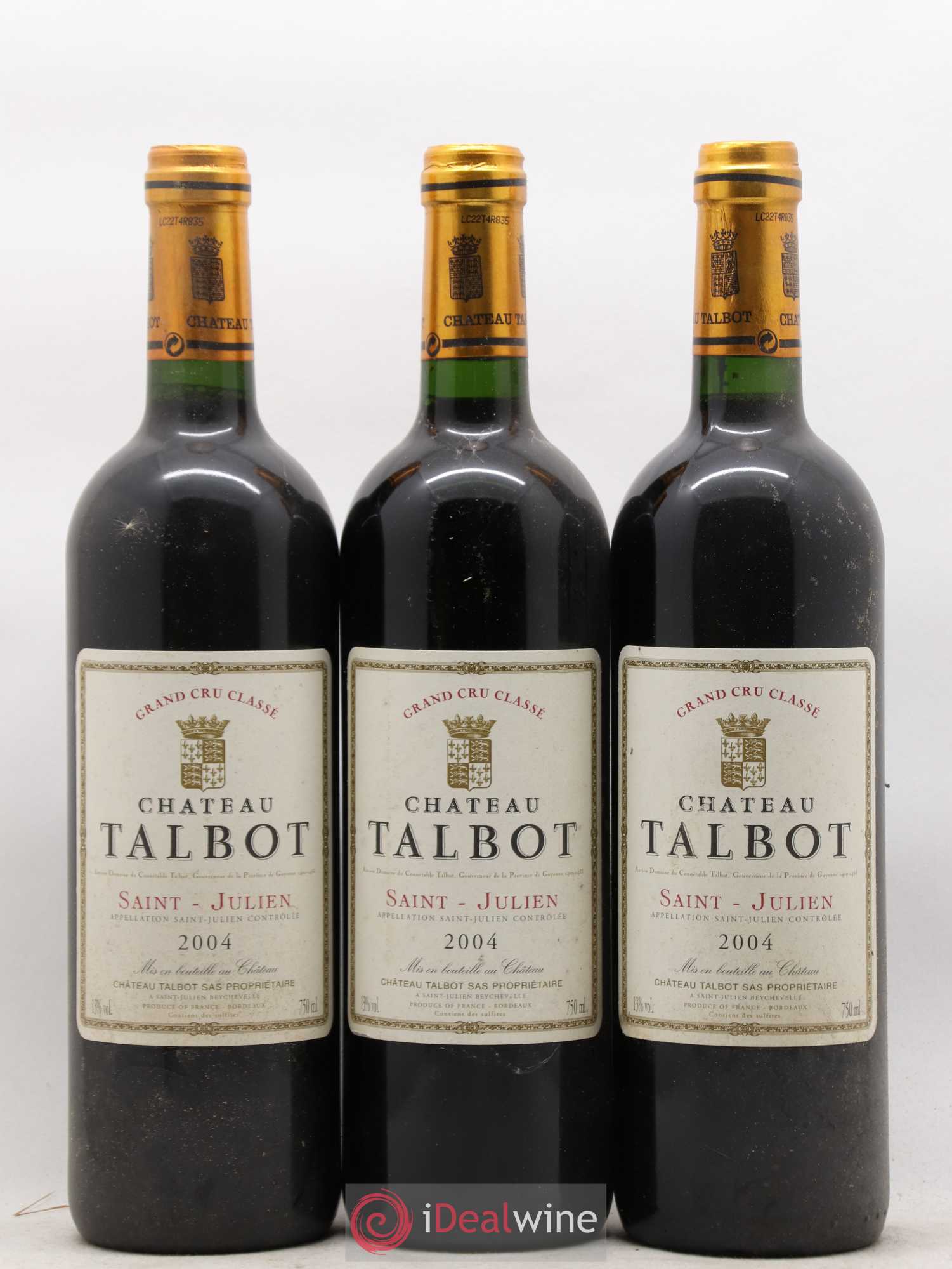 Château Talbot 4ème Grand Cru Classé 2004 - Lot de 12 bouteilles - 4