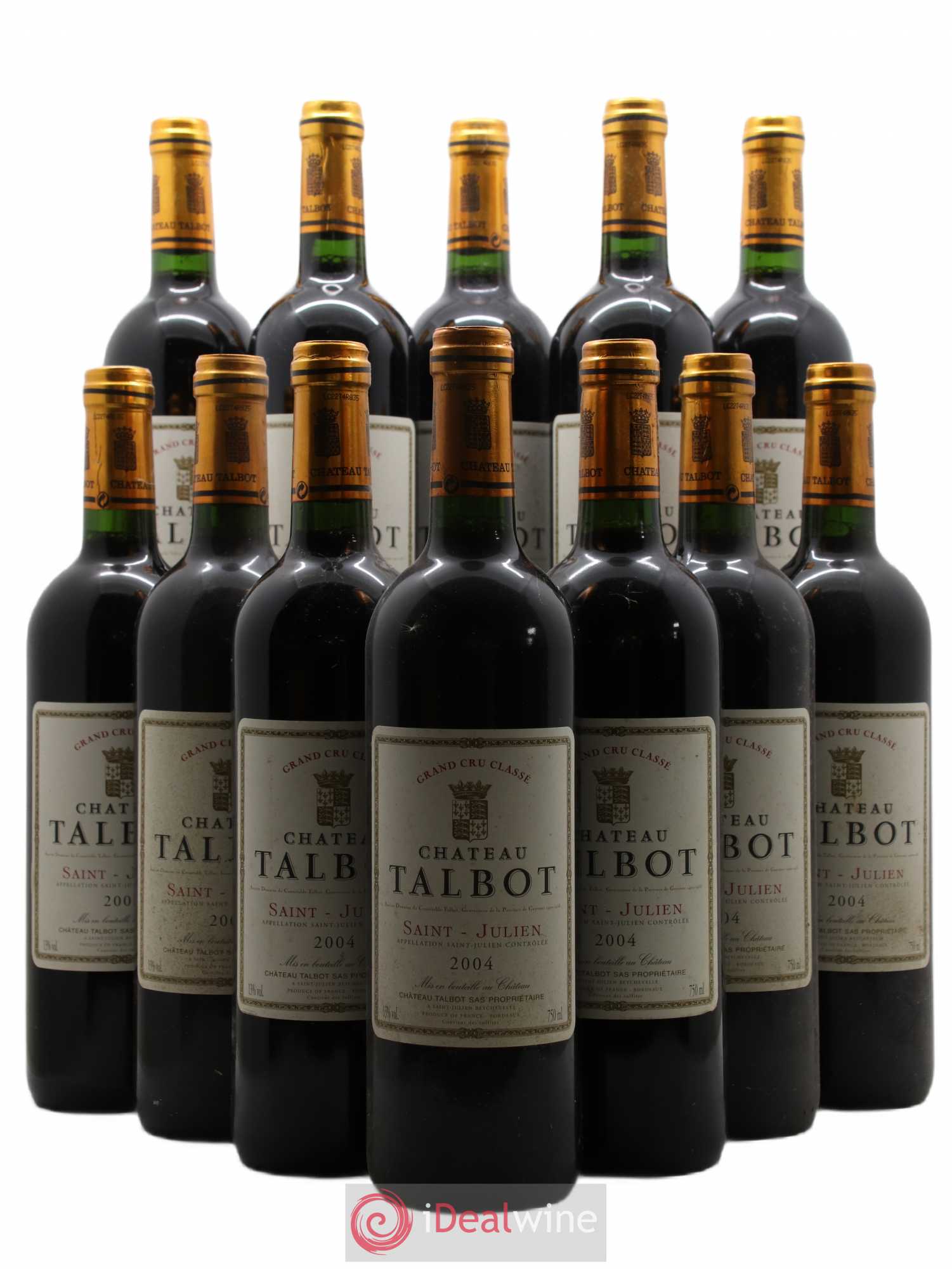 Château Talbot 4ème Grand Cru Classé 2004 - Lot de 12 bouteilles - 0