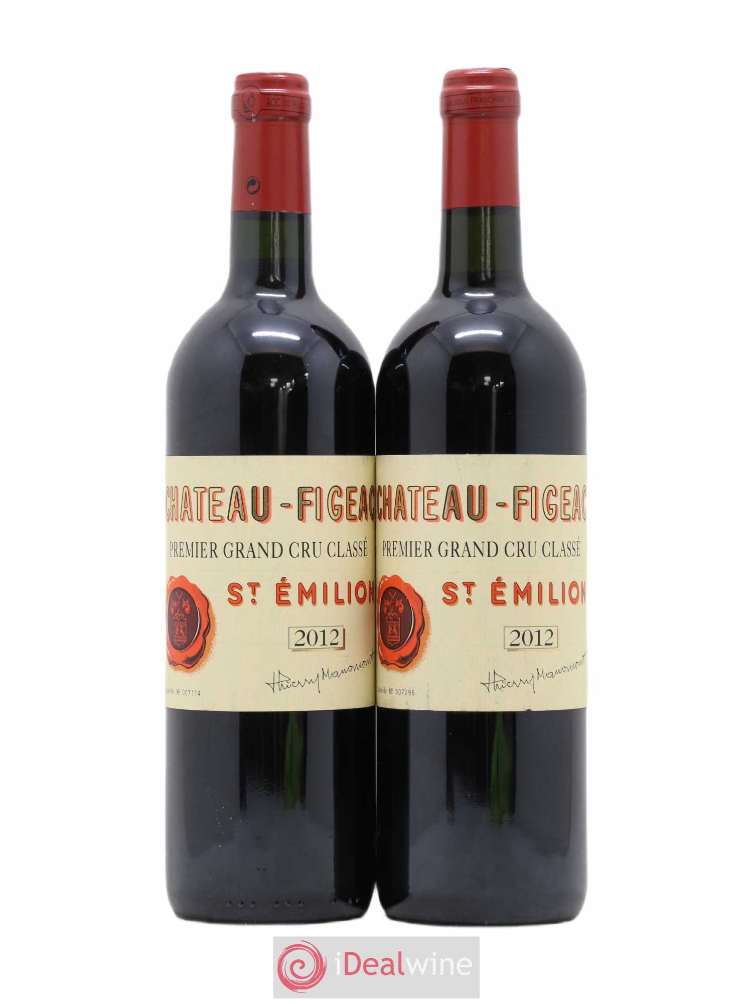 Château Figeac 1er Grand Cru Classé A 2012 - Lot de 2 bouteilles - 0
