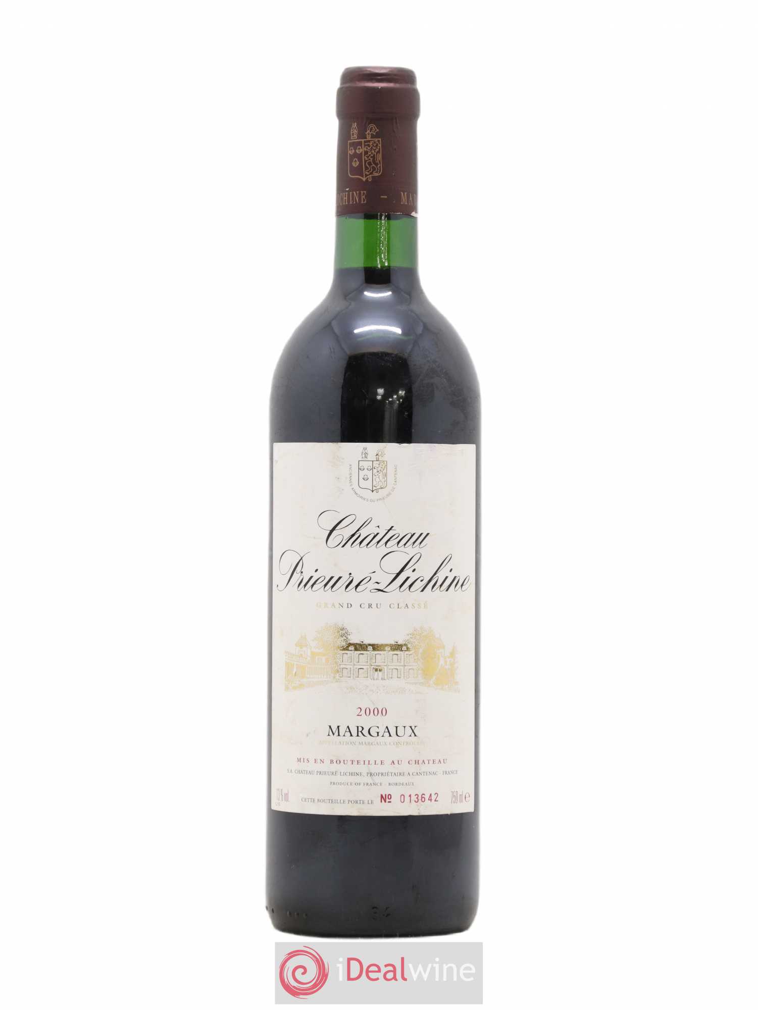 Château Prieuré Lichine 4ème Grand Cru Classé 2000 - Lot de 1 bouteille - 0