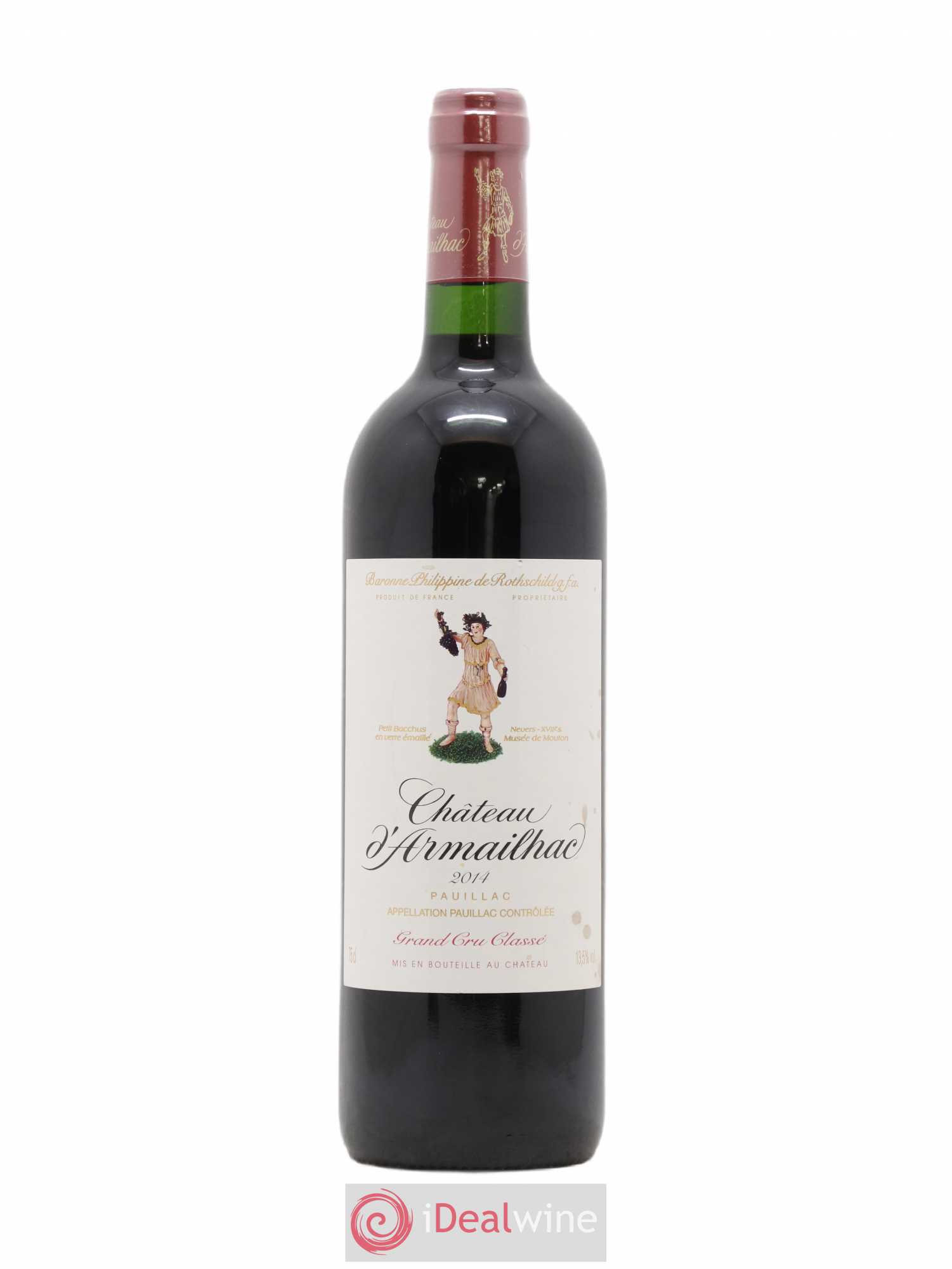Château d' Armailhac - Mouton Baron(ne) Philippe 5ème Grand Cru Classé 2014 - Lot de 1 bouteille - 0