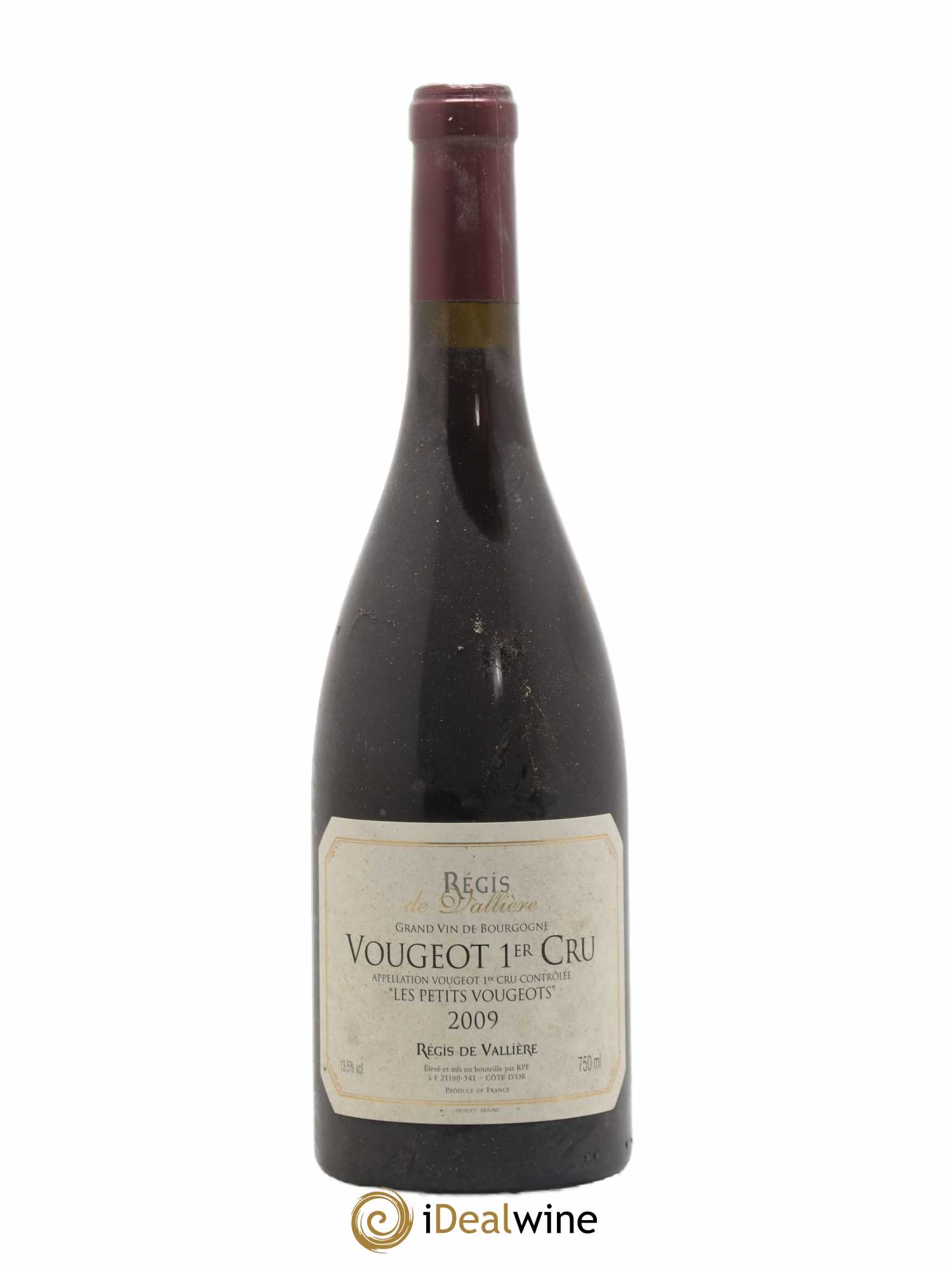 Vougeot 1er Cru Les Petits Vougeots Régis de Vallière 2009 - Posten von 1 Flasche - 0