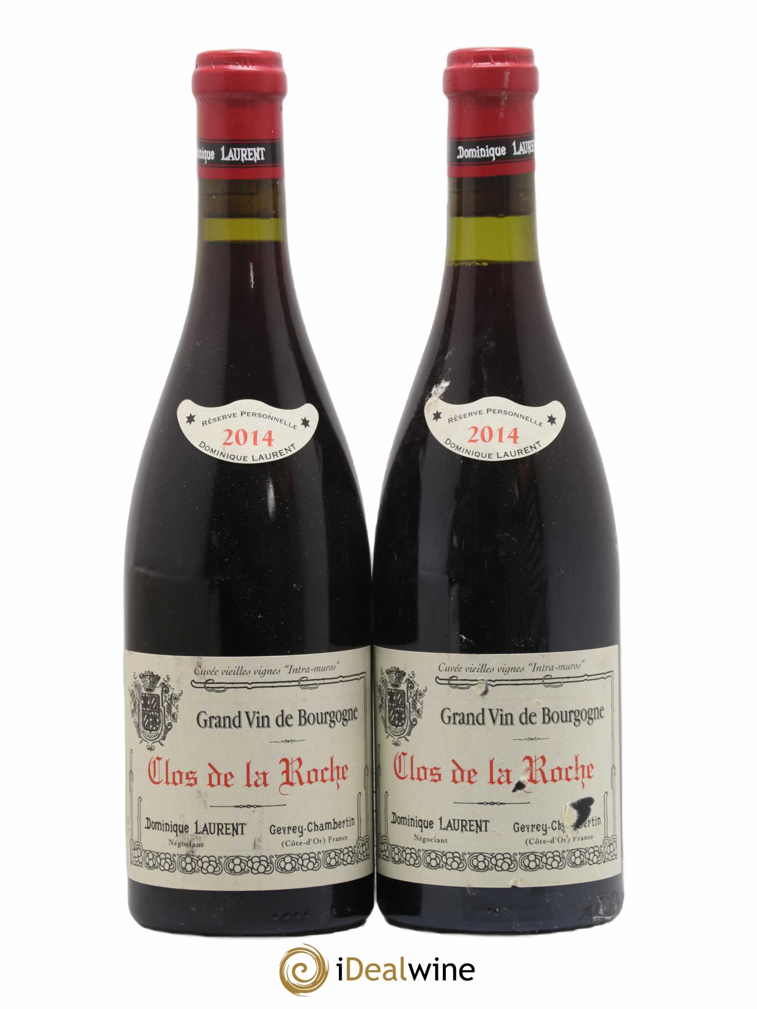 Clos de la Roche Grand Cru Vieilles vignes Intra-muros Dominique Laurent 2014 - Lot de 2 bouteilles - 0