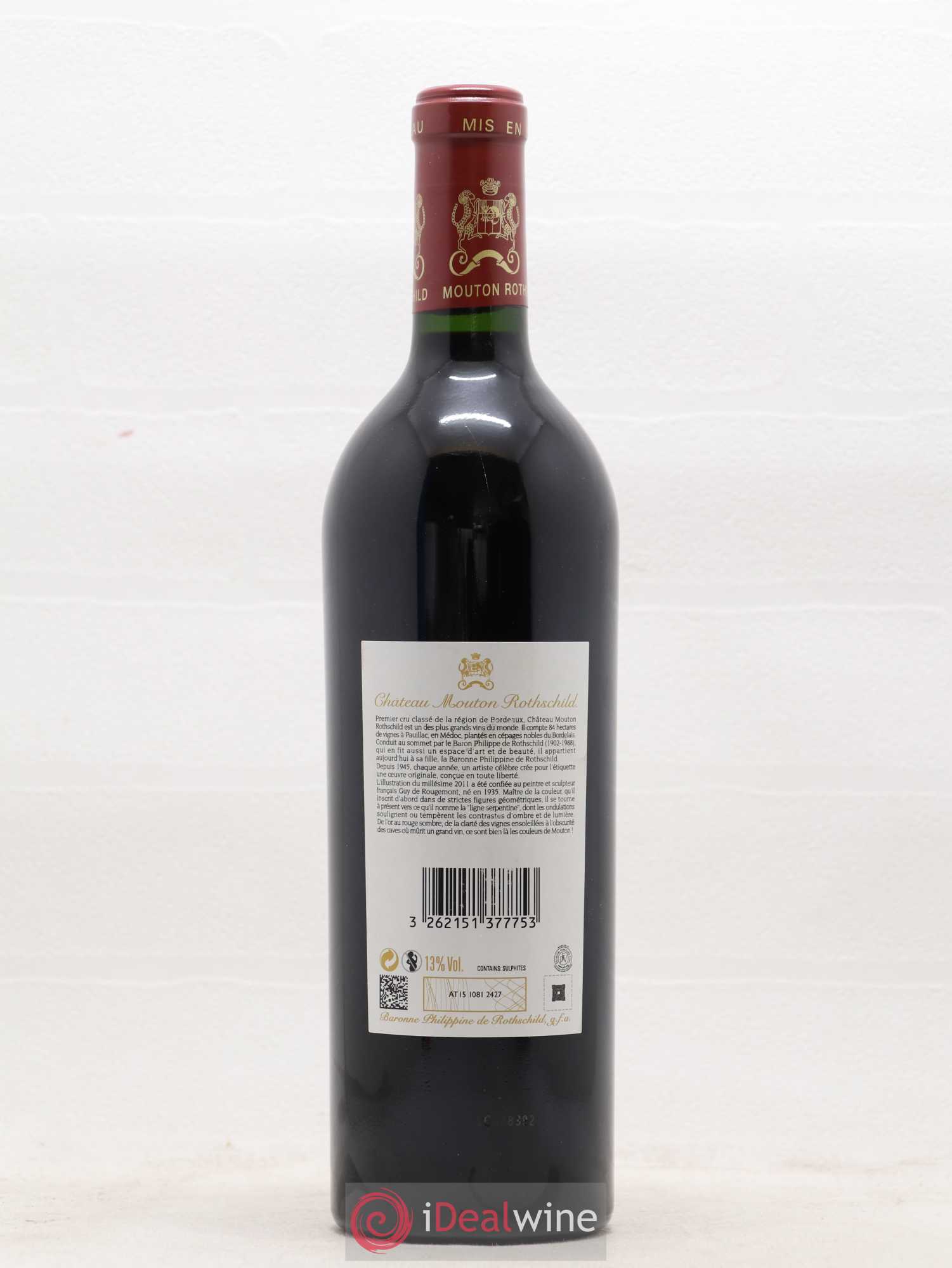 Château Mouton Rothschild 1er Grand Cru Classé 2011 - Lot de 1 bouteille - 1