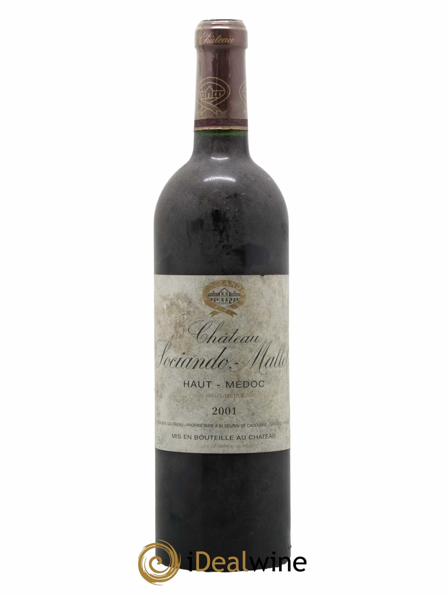 Château Sociando Mallet 2001 - Lot de 1 bouteille - 0