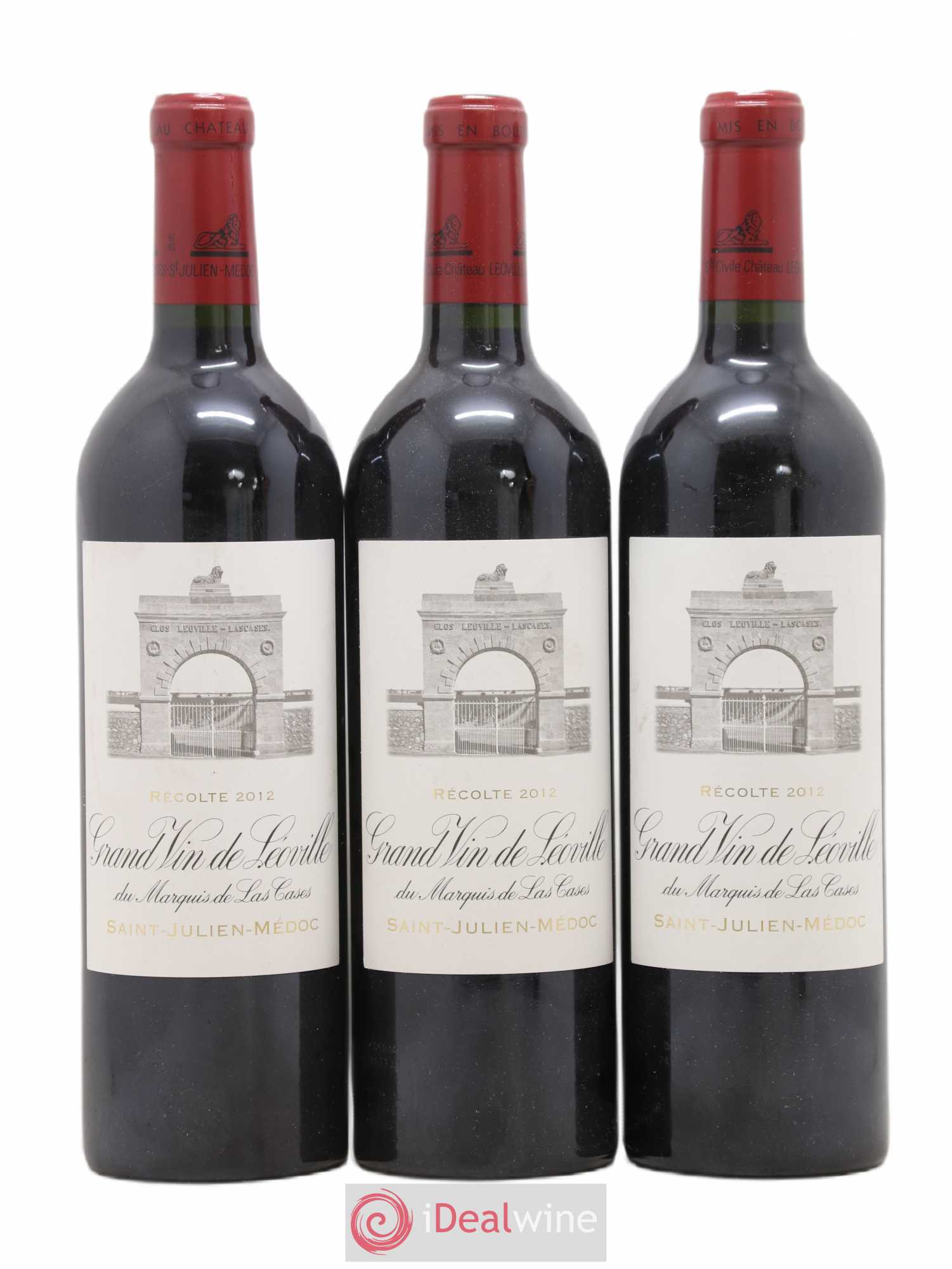 Château Léoville Las Cases 2ème Grand Cru Classé 2012 - Lot de 3 bouteilles - 0