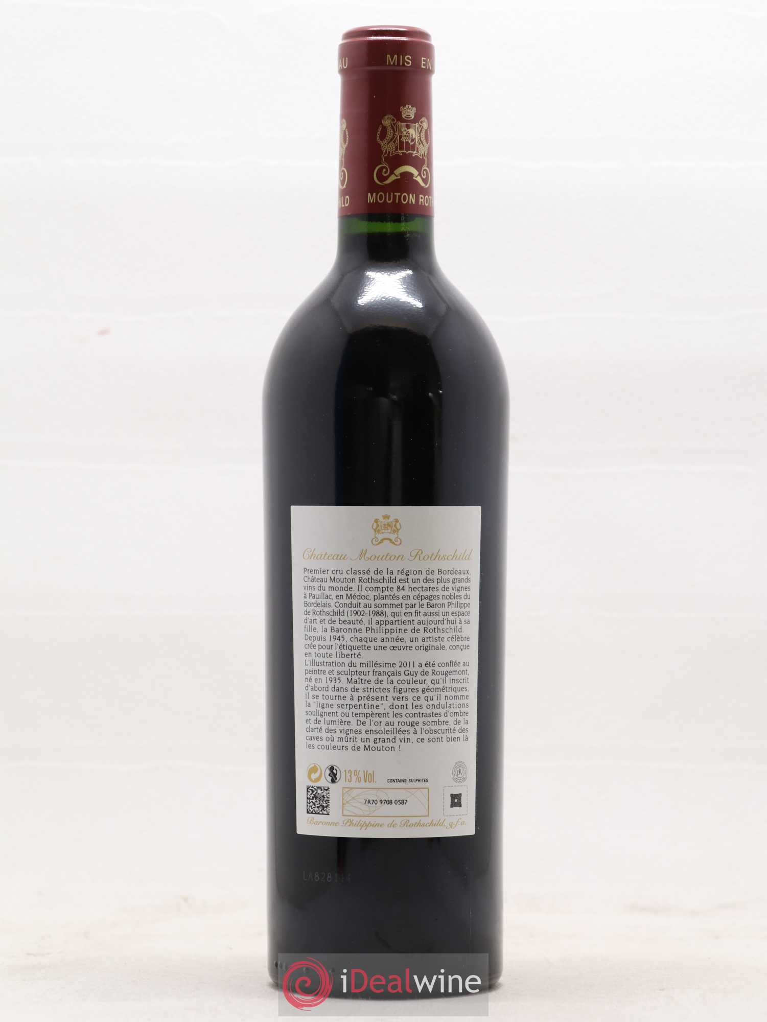 Château Mouton Rothschild 1er Grand Cru Classé 2011 - Lot de 1 bouteille - 1