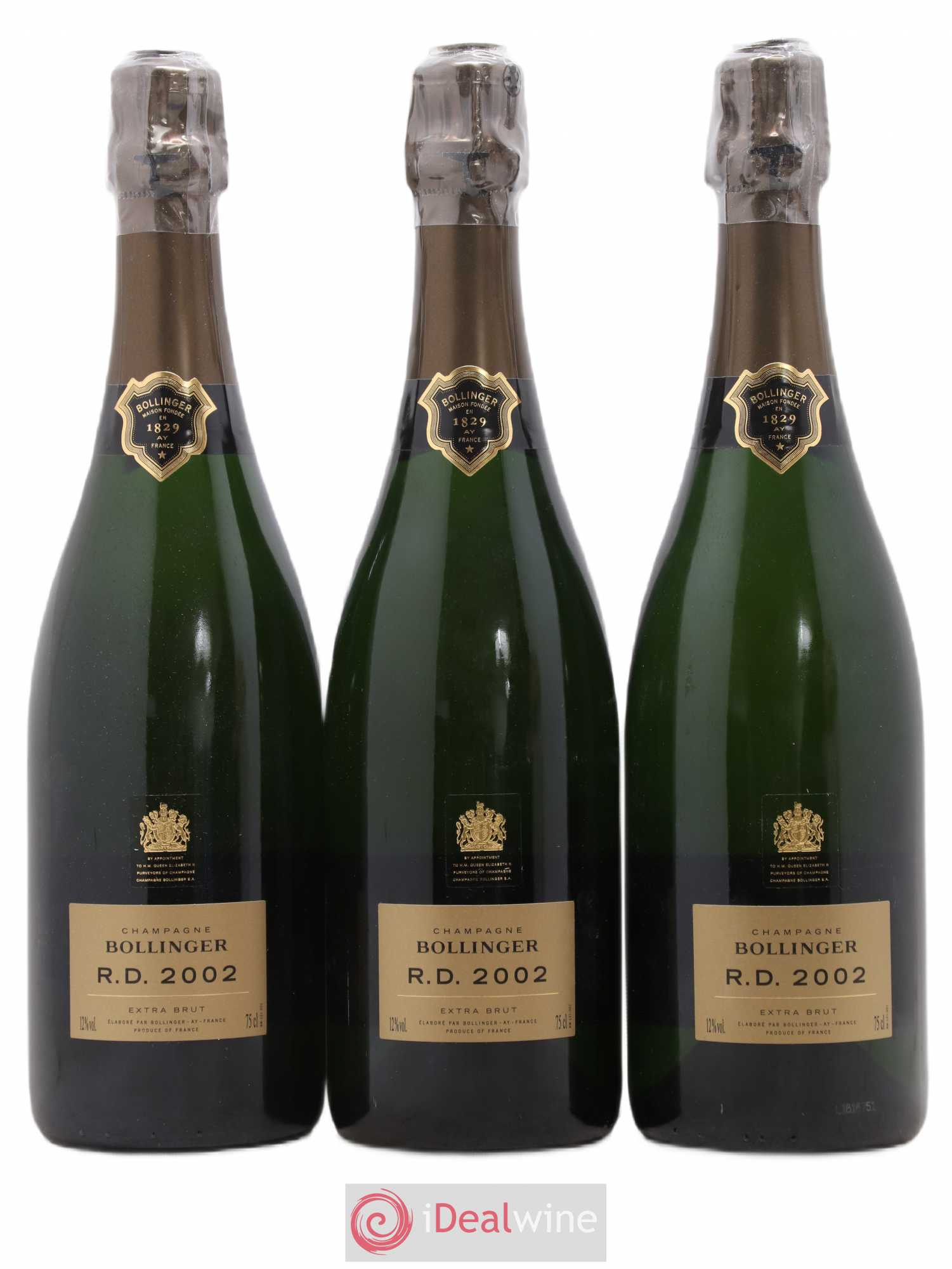 R.D. Extra-Brut Bollinger 2002 - Lot de 3 bouteilles - 0