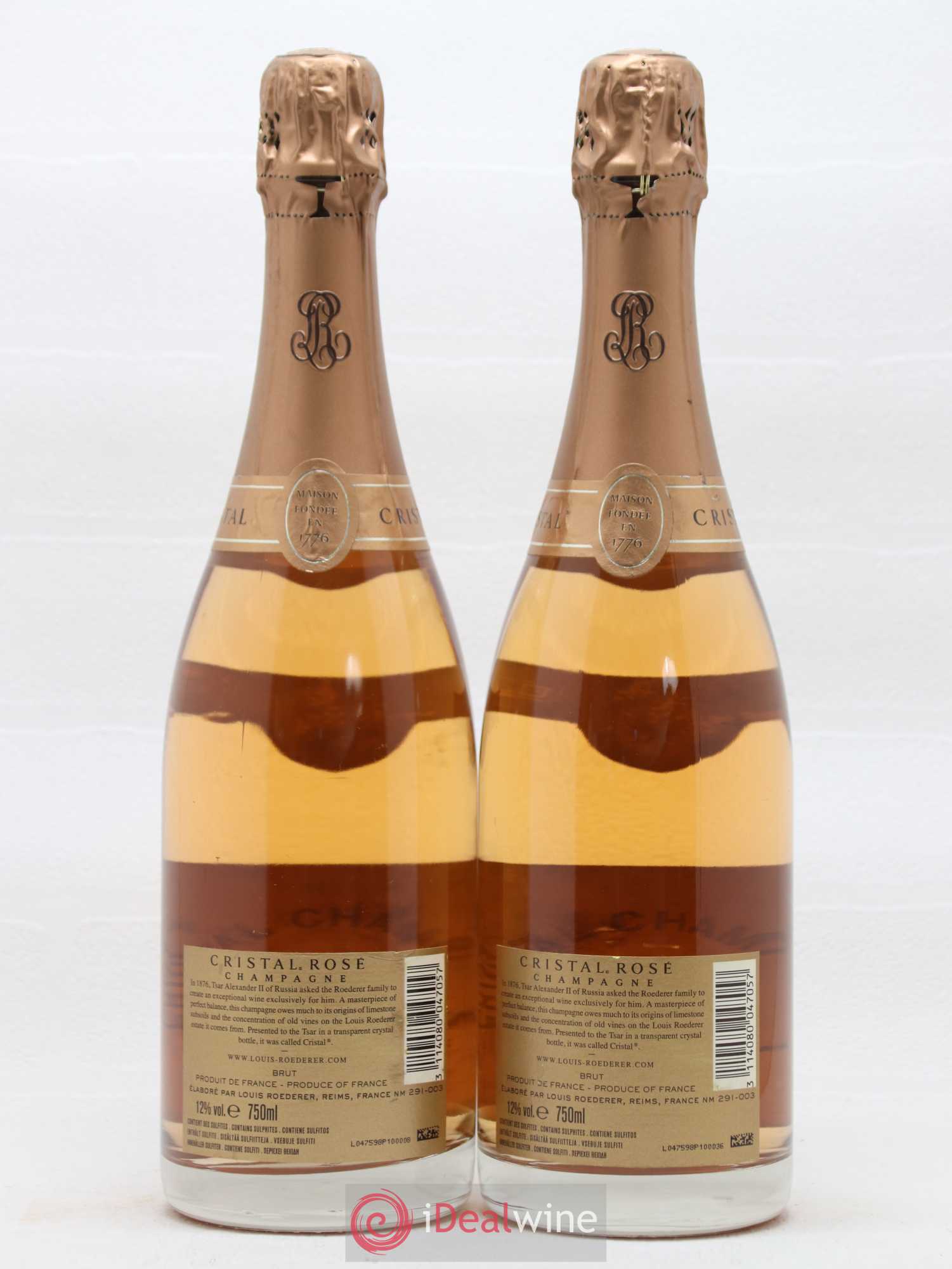 Cristal Louis Roederer 2008 - Lot de 2 bouteilles - 1