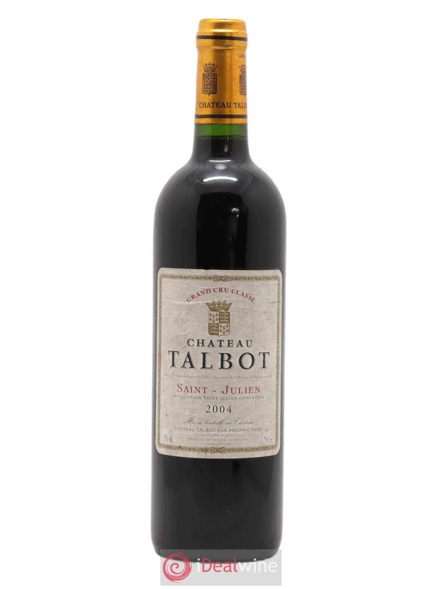 Château Talbot 4ème Grand Cru Classé 2004 - Lot de 1 bouteille - 0