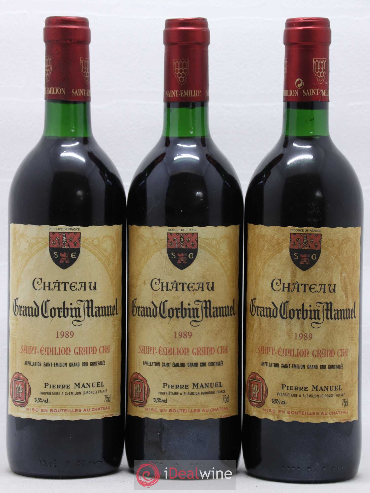 Château Grand Corbin Manuel 1989 - Lot de 6 bouteilles - 1