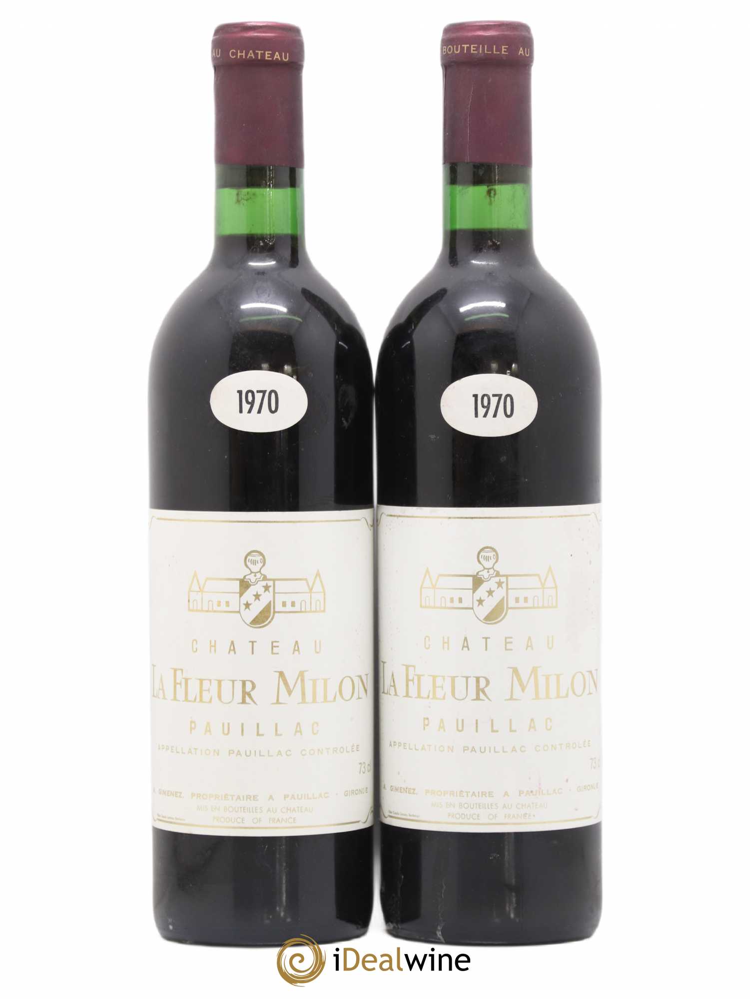 Château la Fleur Milon Cru Bourgeois 1970 - Lot de 2 bouteilles - 0