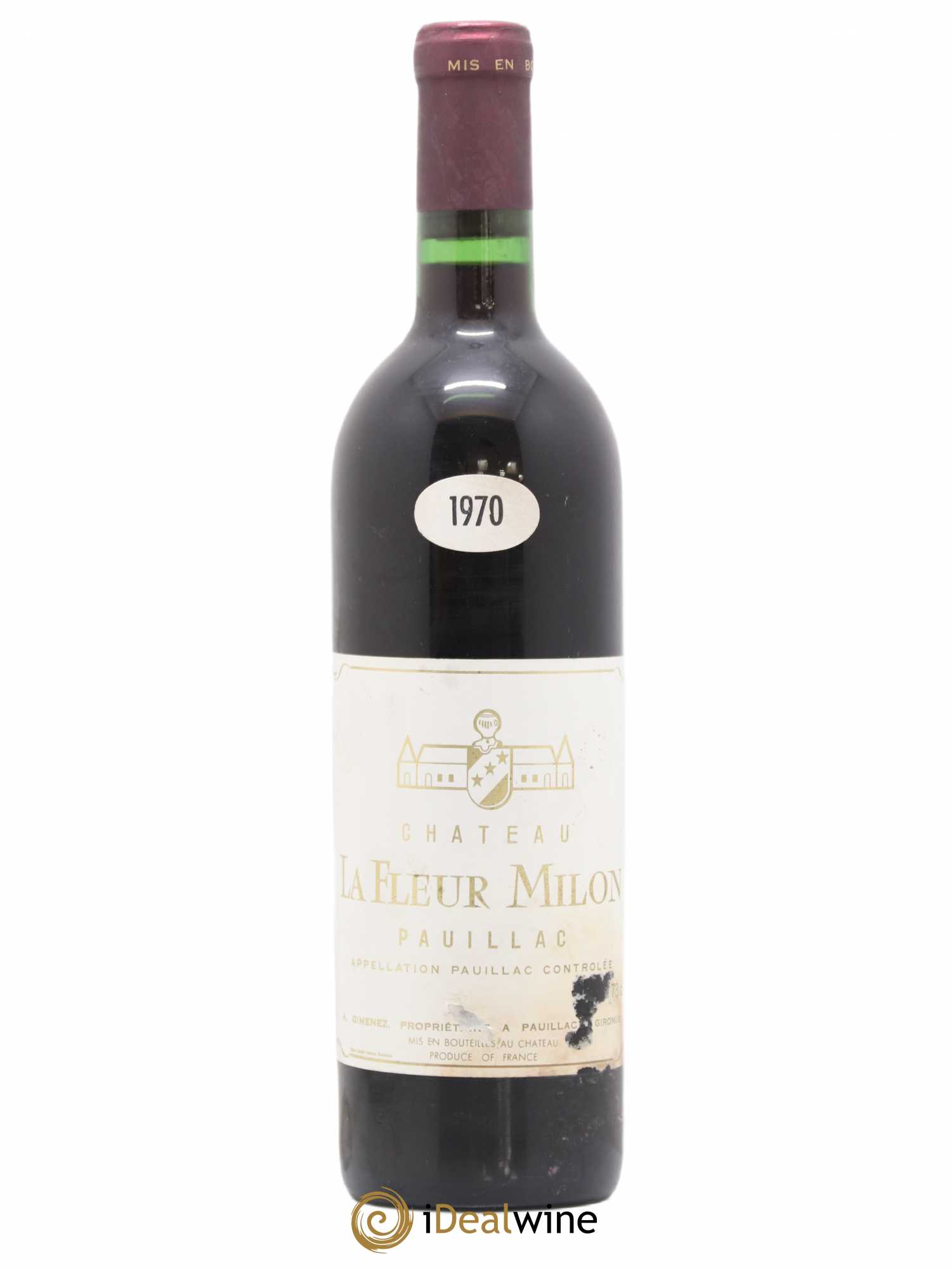Château la Fleur Milon Cru Bourgeois 1970 - Lot de 1 bouteille - 0