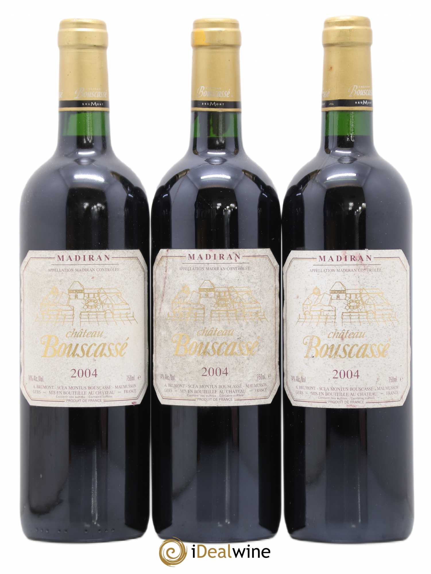Madiran Château Bouscassé Alain Brumont 2004 - Lot de 3 bouteilles - 0