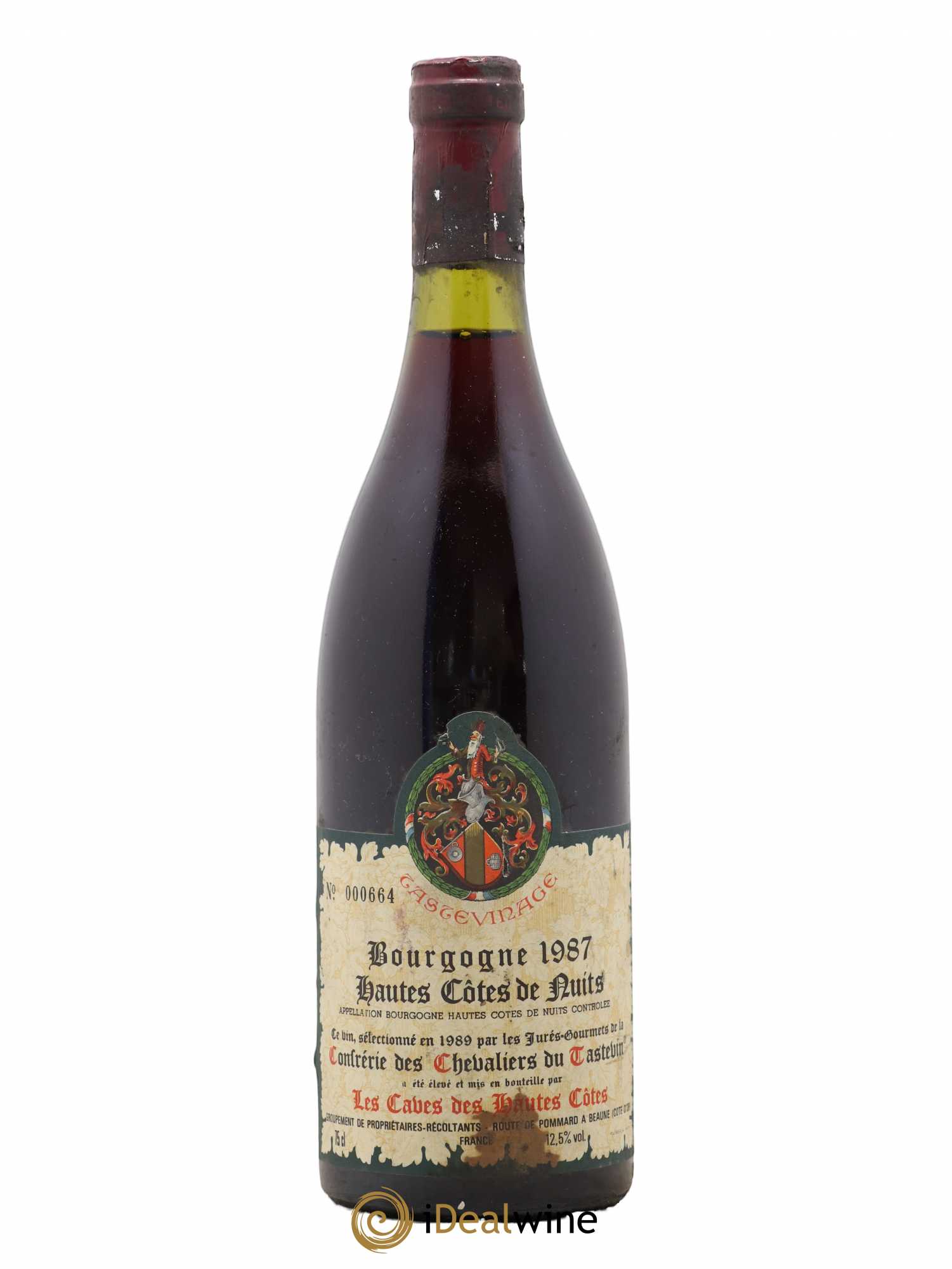 Hautes-Côtes de Nuits Tastevinage Les caves des Hautes Côtes 1987 - Posten von 1 Flasche - 0