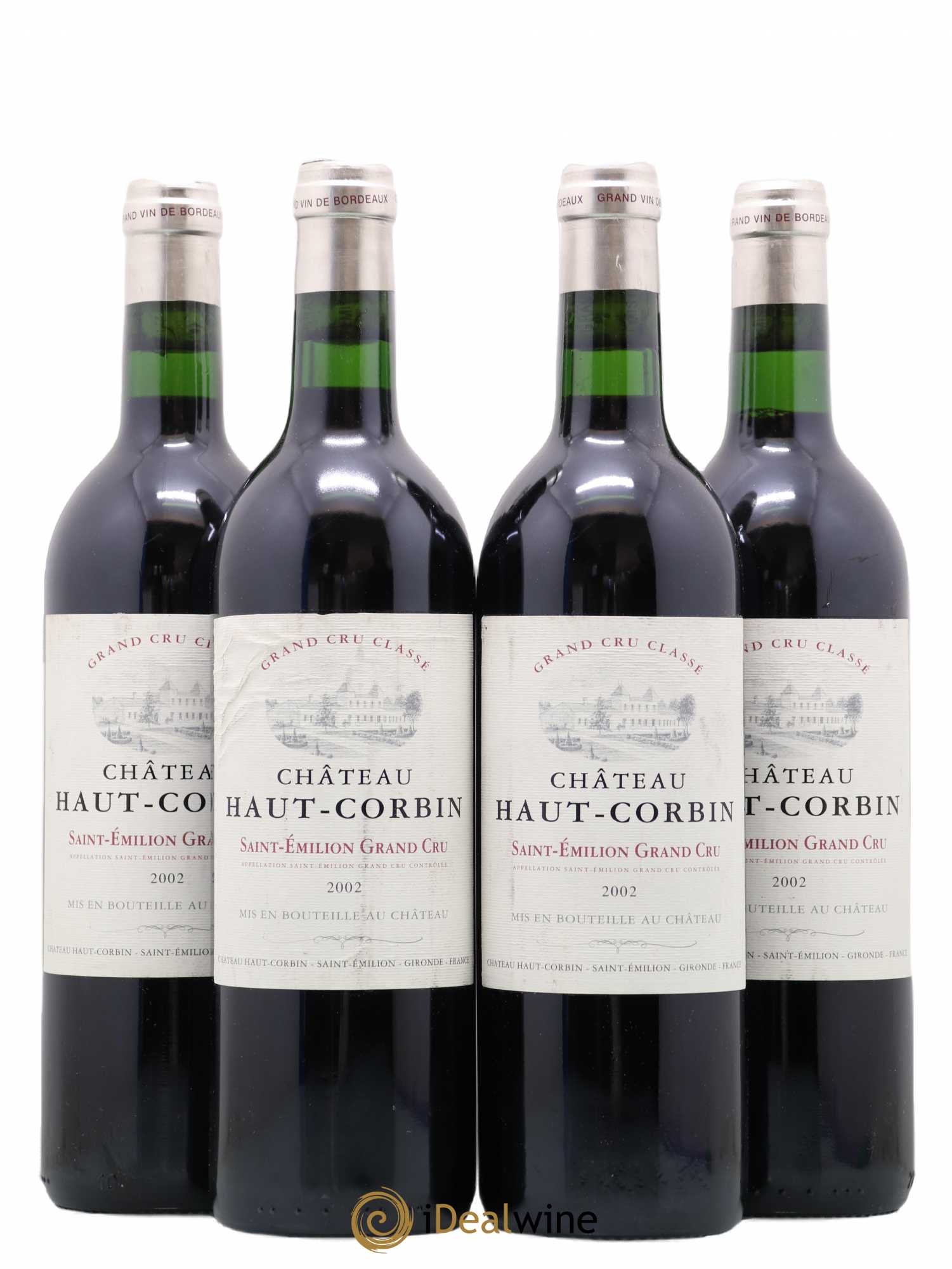 Château Haut Corbin Grand Cru 2002 - Lot de 4 bouteilles - 0