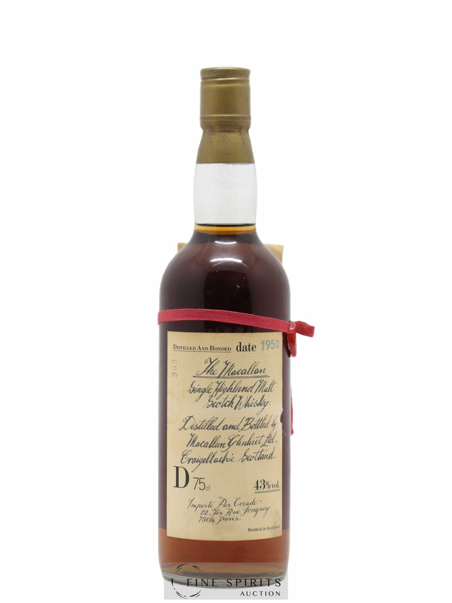 Macallan (The) 1950 Of. Corade Import - Lot de 1 bouteille - 0