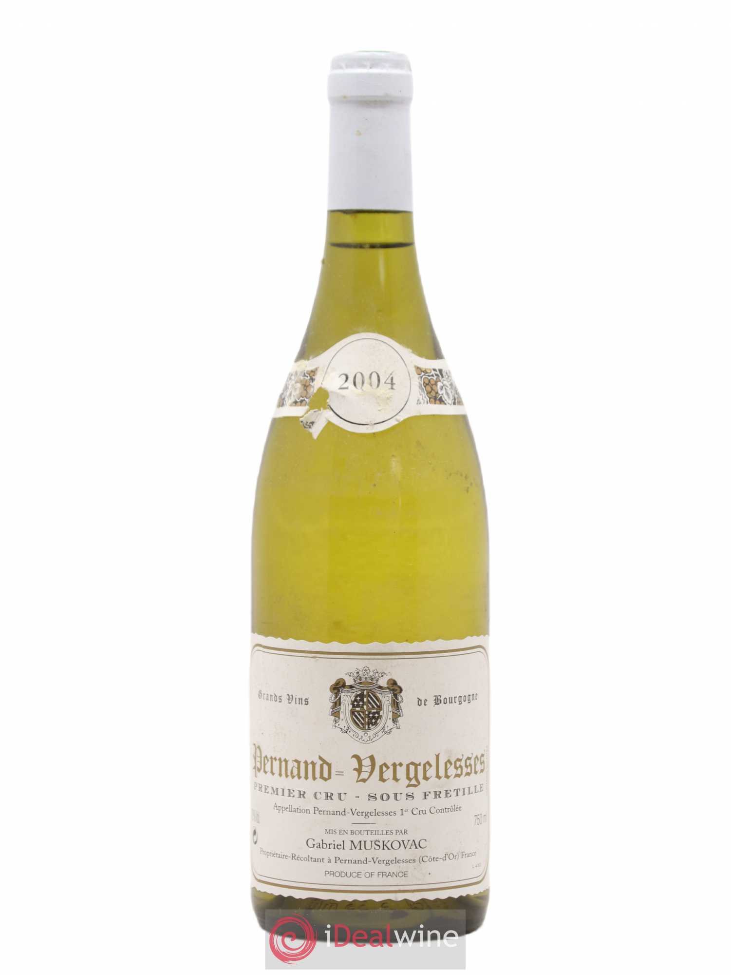 Pernand-Vergelesses 1er Cru Sous Fretille Gabriel Muskovac 2004 - Posten von 1 Flasche - 0