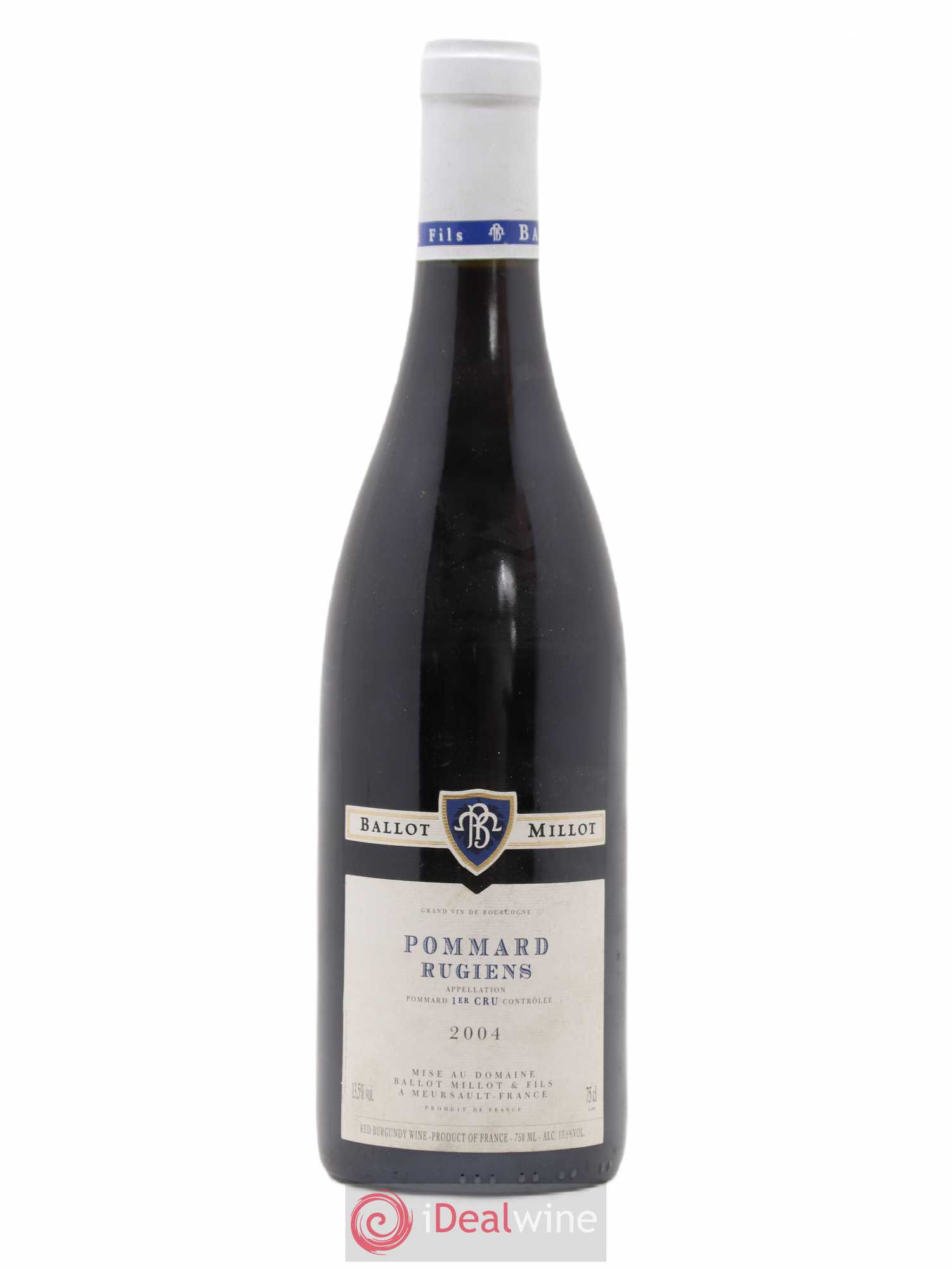 Pommard 1er Cru Rugiens Ballot Millot 2004 - Lot de 1 bouteille - 0