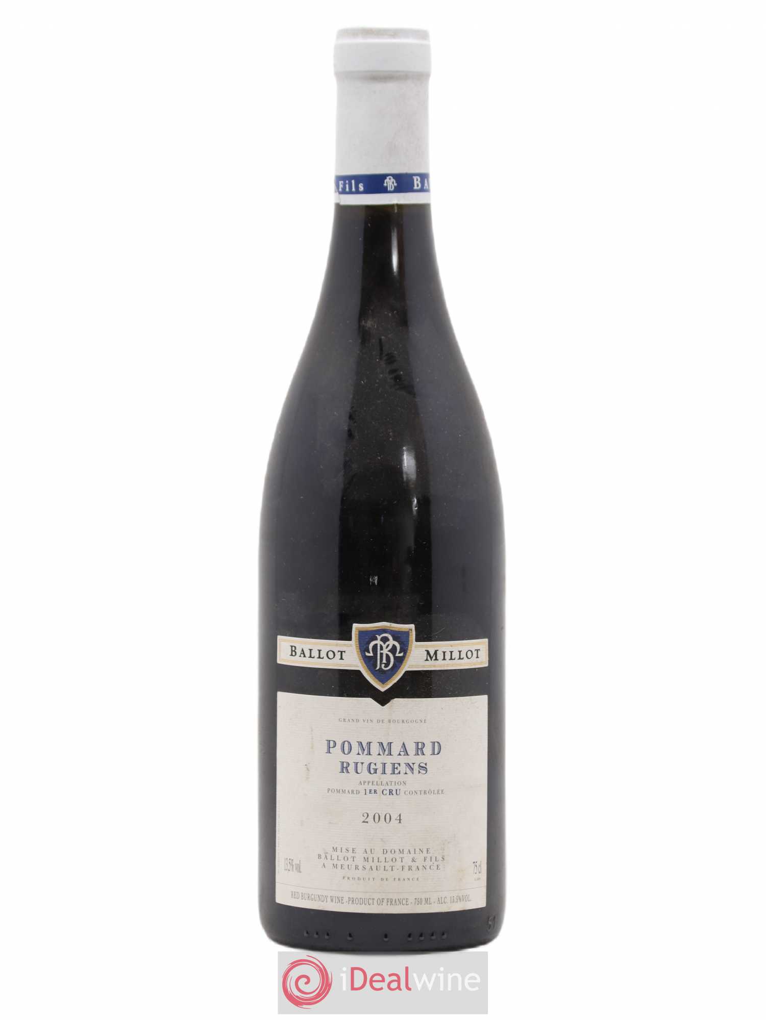 Pommard 1er Cru Rugiens Ballot Millot 2004 - Lot de 1 bouteille - 0