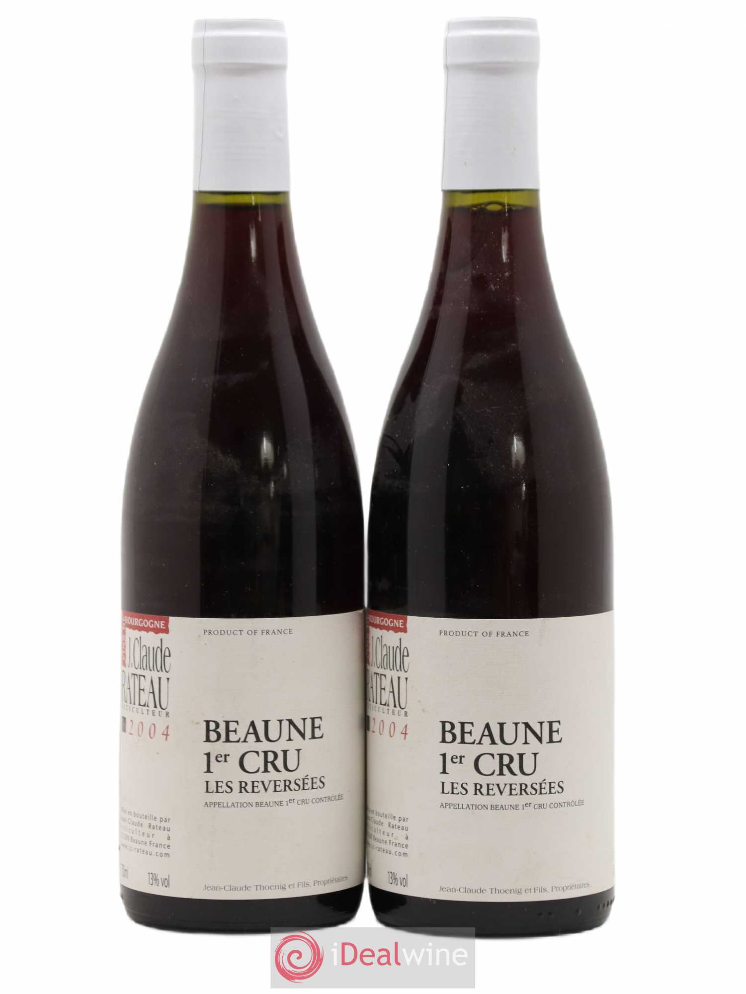 Beaune 1er Cru Les Reversees Jean Claude Rateau 2004 - Lot de 2 bouteilles - 0
