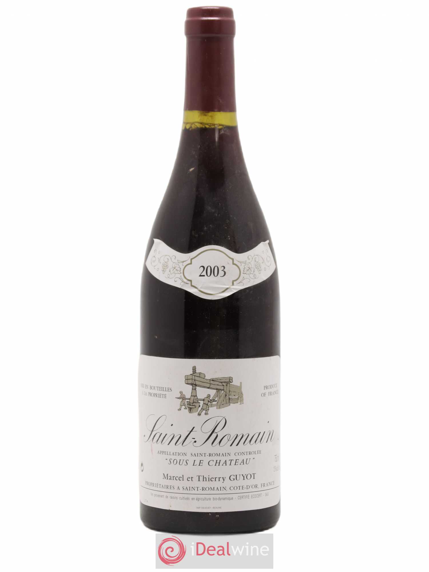 Saint-Romain Sous Le Château Thierry Guyot 2003 - Posten von 1 Flasche - 0