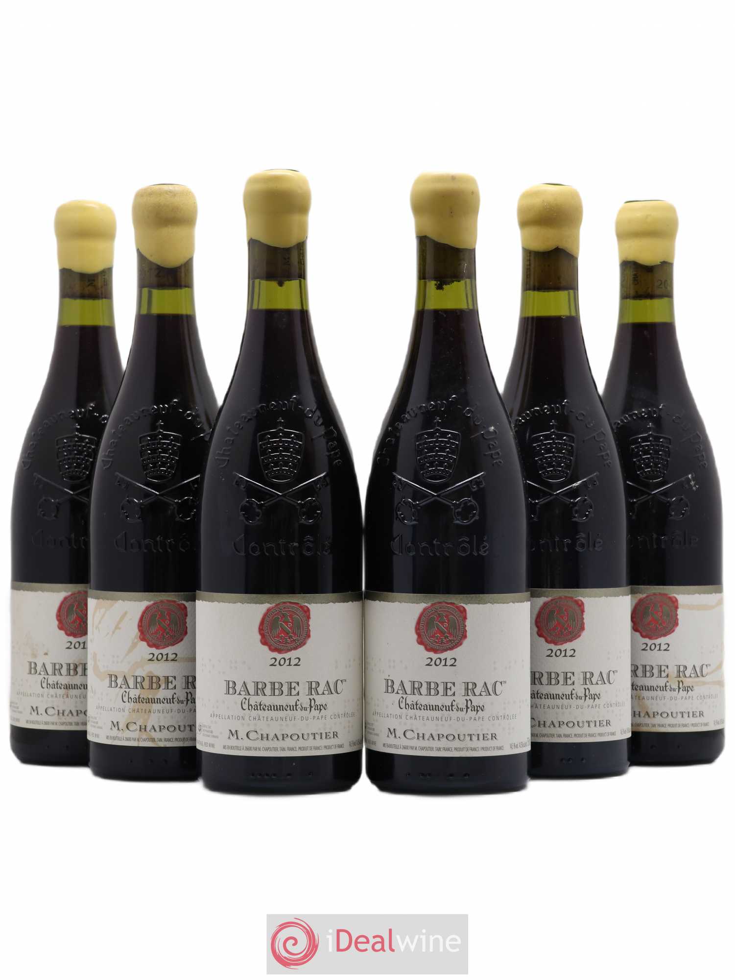 Châteauneuf-du-Pape Barbe Rac Chapoutier 2012 - Lot de 6 bouteilles - 0