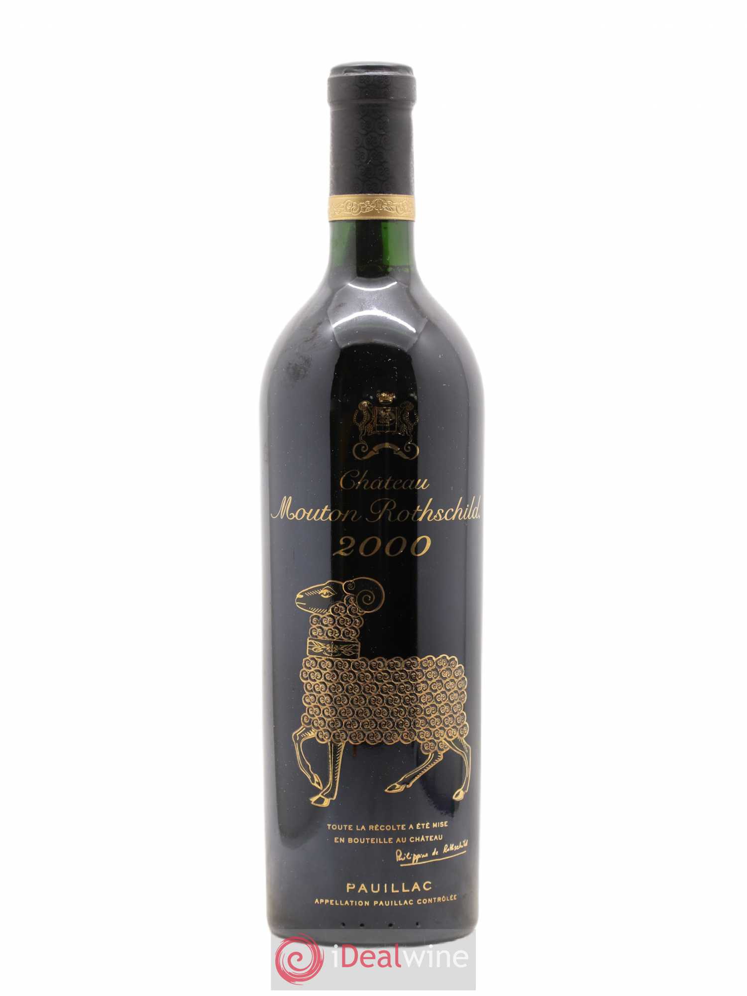 Château Mouton Rothschild 1er Grand Cru Classé 2000 - Lot de 1 bouteille - 0