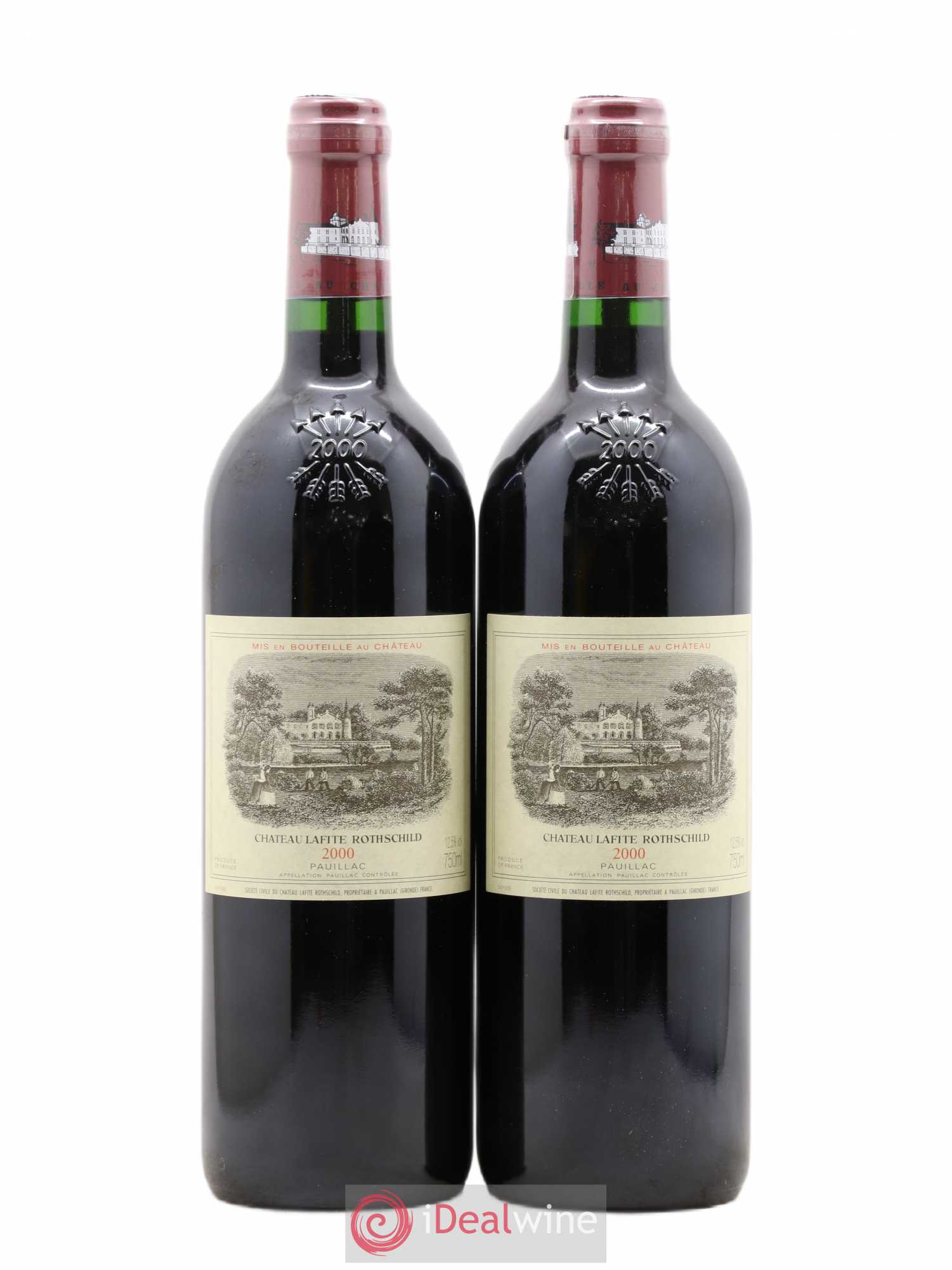 Château Lafite Rothschild 1er Grand Cru Classé 2000 - Lot de 2 bouteilles - 0