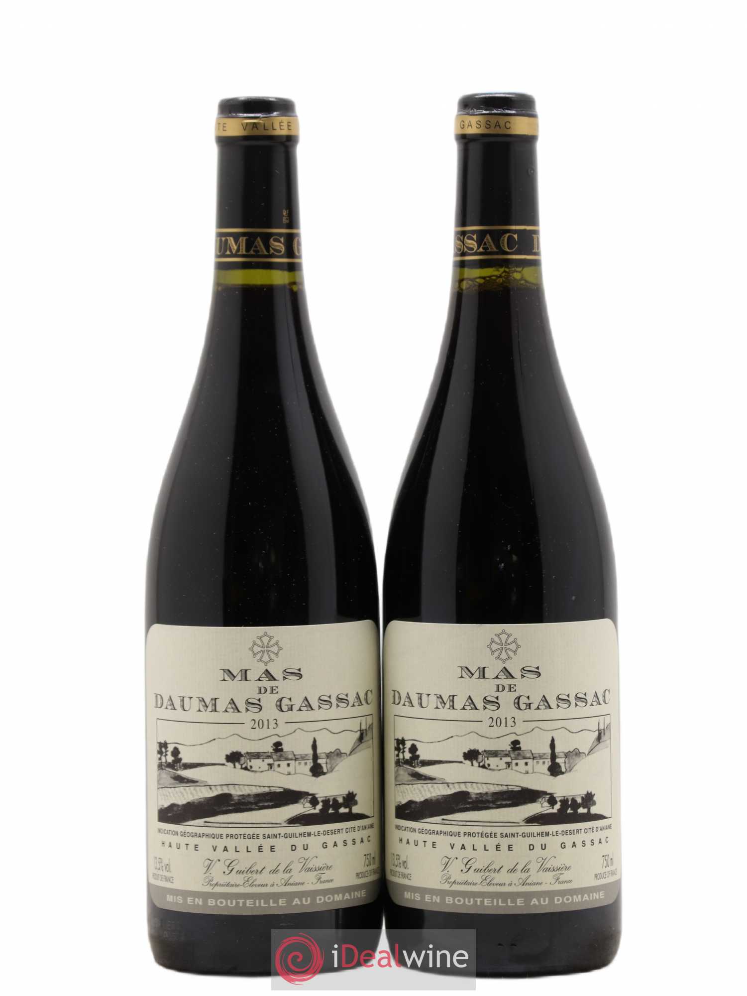 Saint-Guilhem-le-Désert - Cité d'Aniane Mas Daumas Gassac Famille Guibert de La Vaissière 2013 - Lot de 2 bouteilles - 0