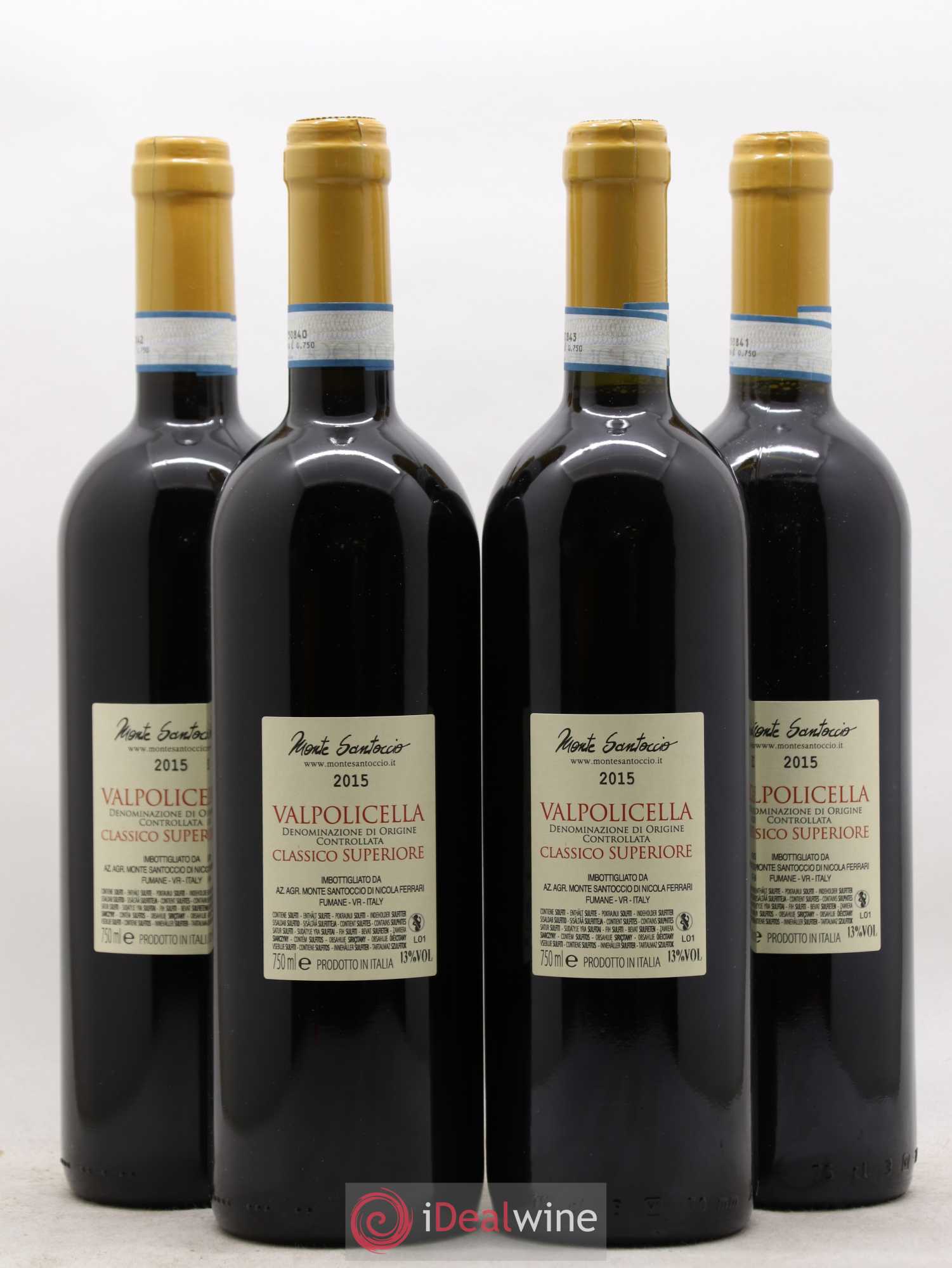 Valpolicella Classico DOC Superiore Monte Santoccio 2015 - Lot de 4 bouteilles - 1