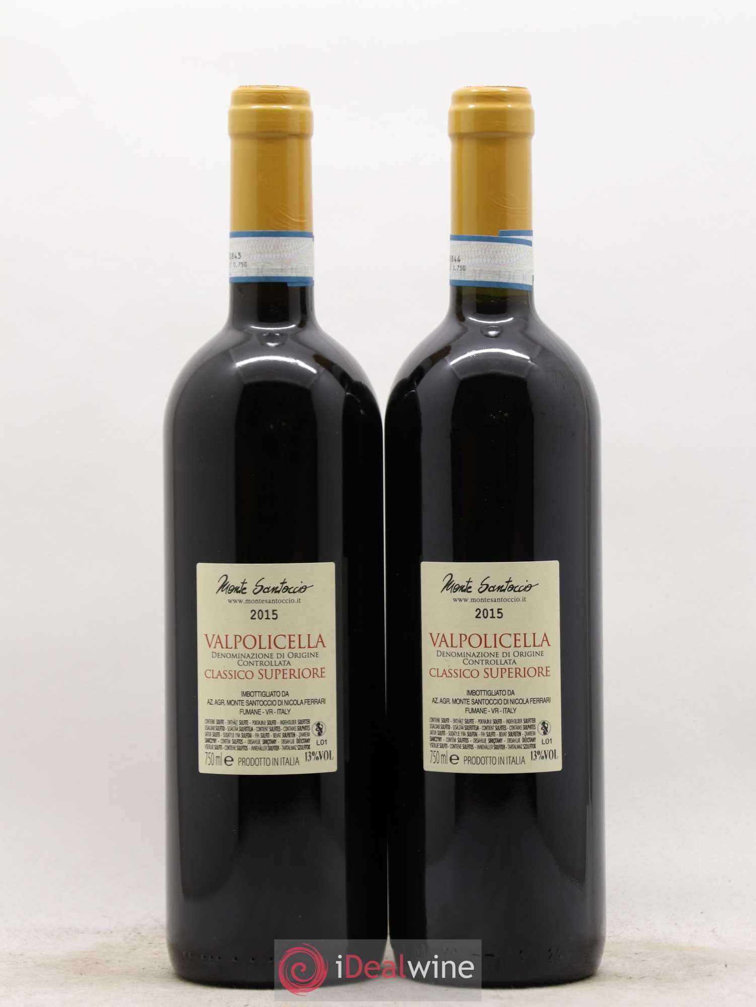 Valpolicella Classico DOC Superiore Monte Santoccio (sans prix de réserve) 2015 - Posten von 2 Flaschen - 1
