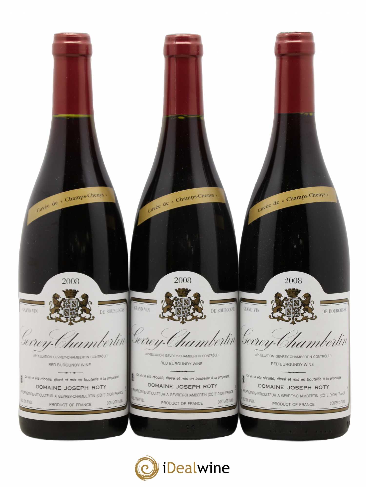 Gevrey-Chambertin Cuvée de Champs-Chenys Joseph Roty (Domaine) 2008 - Lot de 3 bouteilles - 0