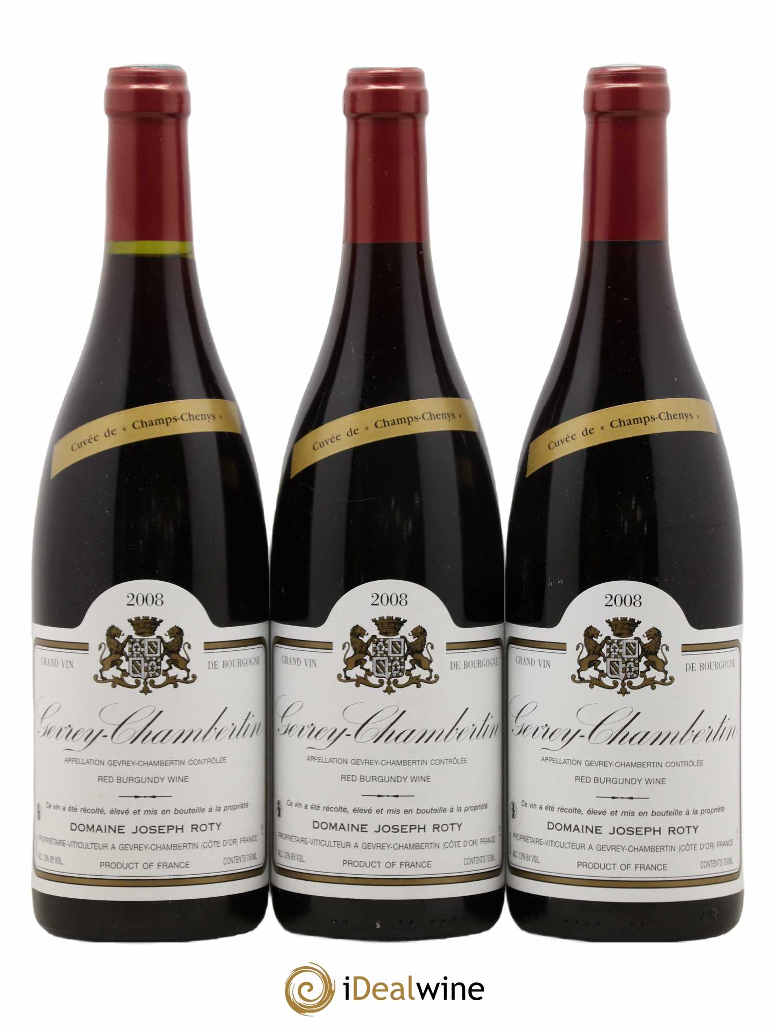 Gevrey-Chambertin Cuvée de Champs-Chenys Joseph Roty (Domaine) 2008 - Lot de 3 bouteilles - 0