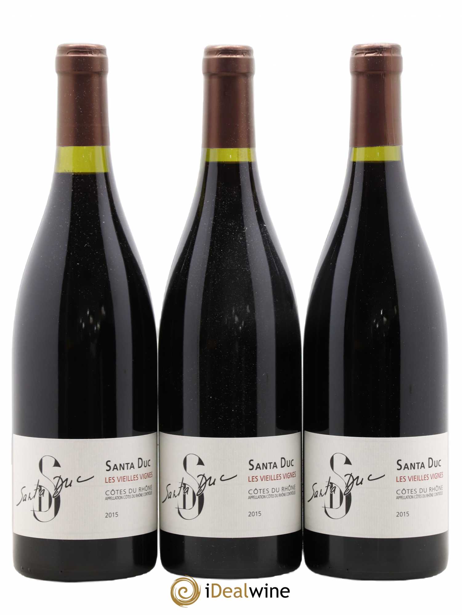 Côtes-du-Rhône Santa Duc (Domaine) Les Vieilles Vignes Famille Gras 2015 - Lot de 3 bouteilles - 0