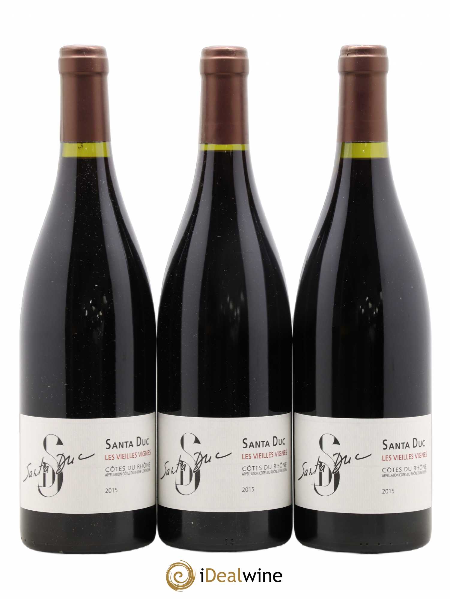 Côtes-du-Rhône Santa Duc (Domaine) Les Vieilles Vignes Famille Gras 2015 - Lot de 3 bouteilles - 0
