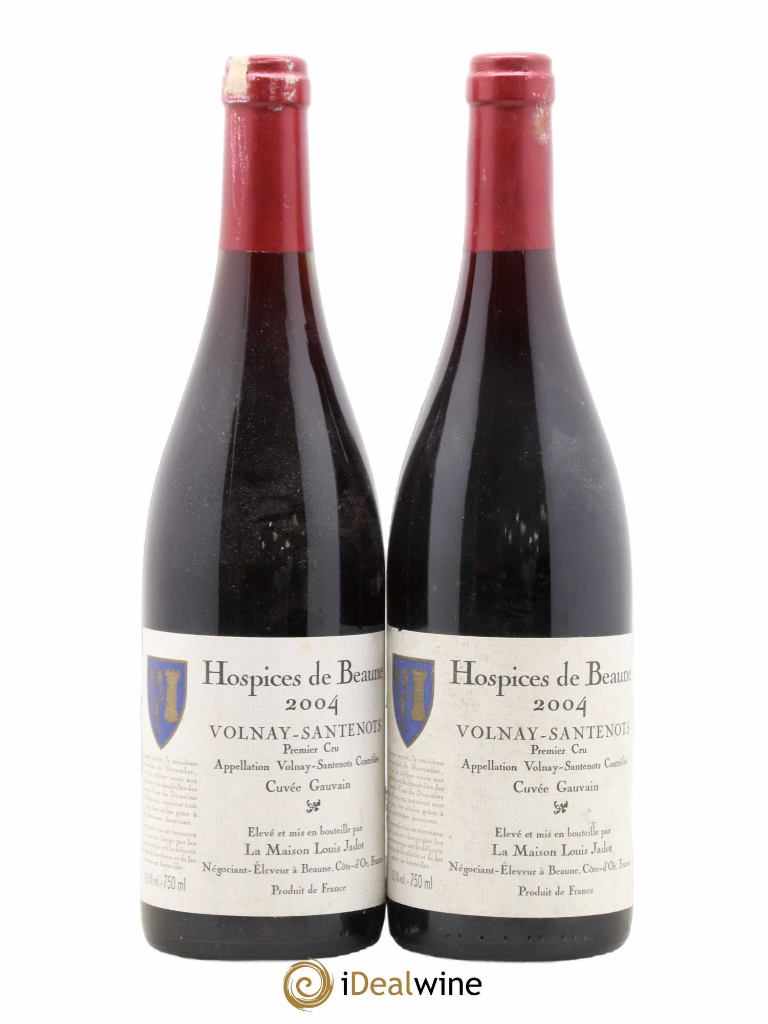 Volnay 1er Cru Santenots Hospices de Beaune Gauvain Jadot 2004 - Posten von 2 Flaschen - 0