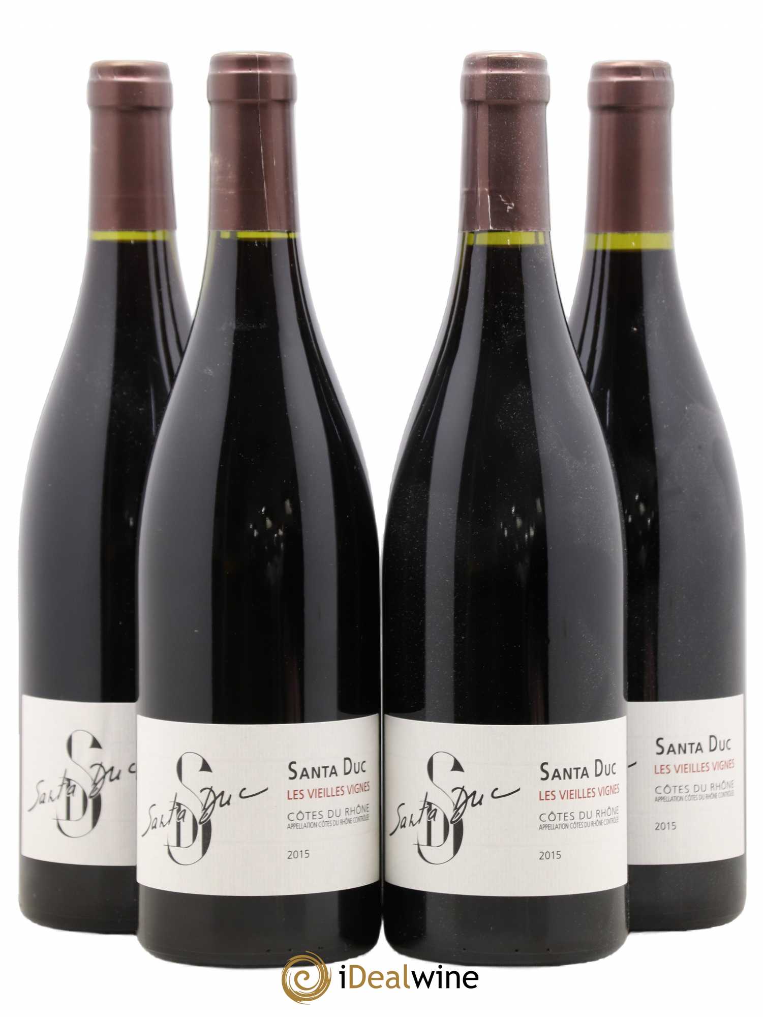 Côtes-du-Rhône Santa Duc (Domaine) Les Vieilles Vignes Famille Gras 2015 - Lot de 4 bouteilles - 0