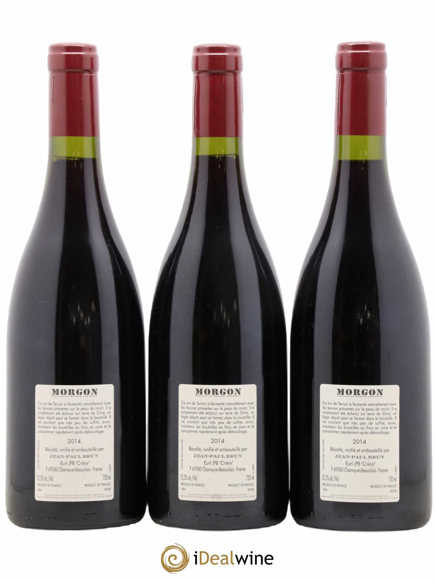 Morgon Terres dorées - J-P. Brun (Domaine des) 2014 - Lot de 3 bouteilles - 1
